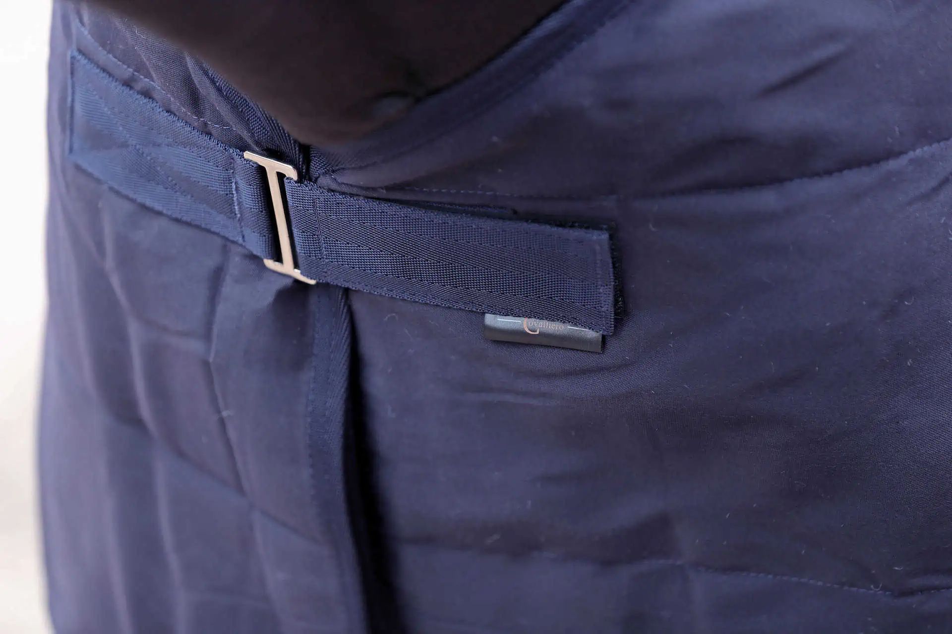 Covalliero Unter-/Stalldecke RugBe 2in1 navy, atmungsaktiv, waschbar, Detailansicht, Verschluss
