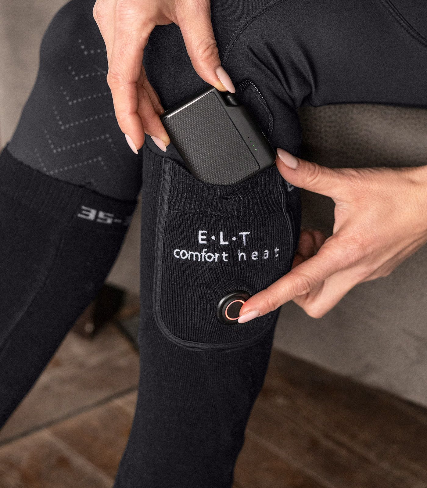 ELT Heizsocken Comfort Heat, beheizbare Socken 3 Heizstufen, schwarz