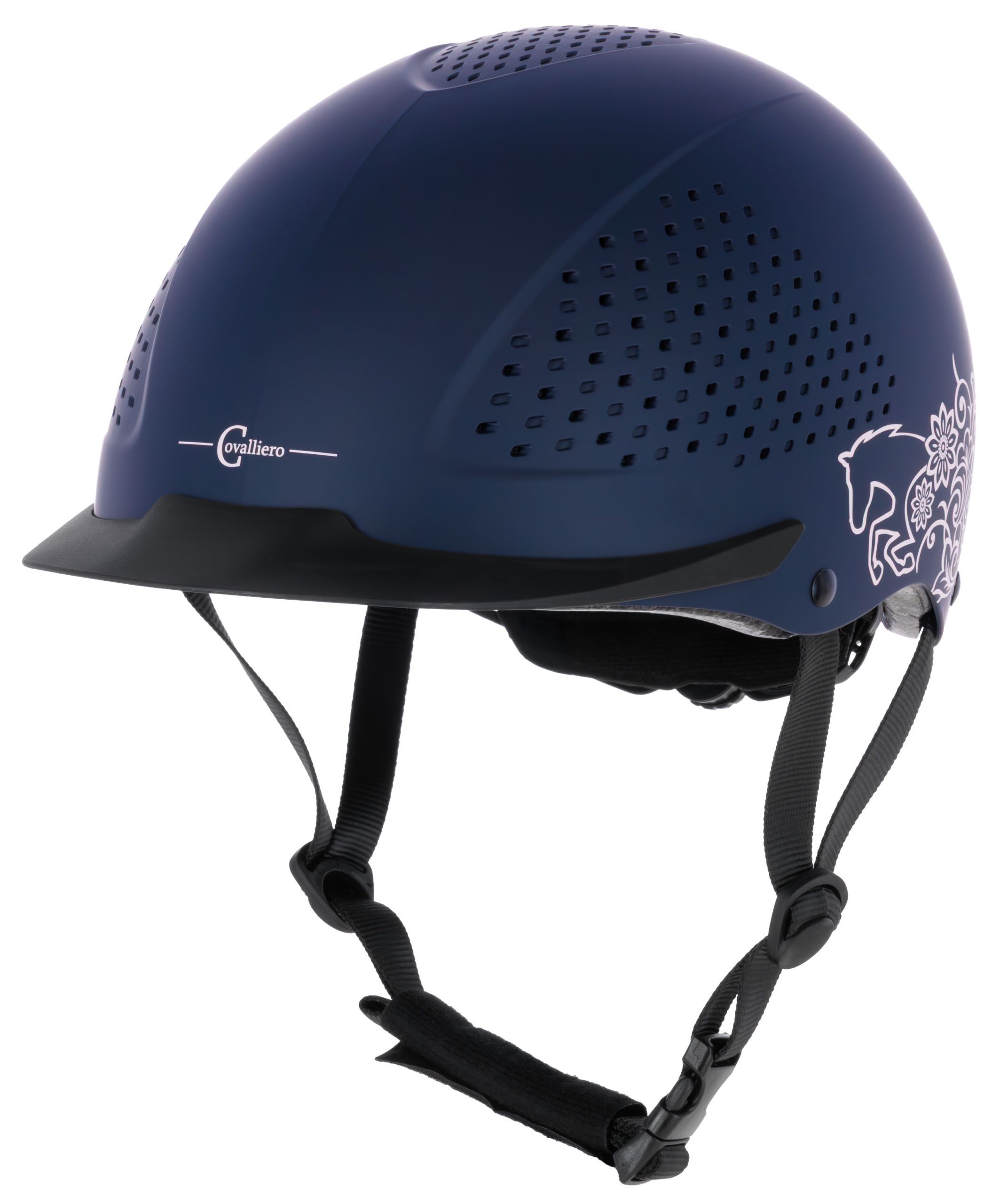 Helm, Skikopfhaube, belüftet, verstellbares Band, blau