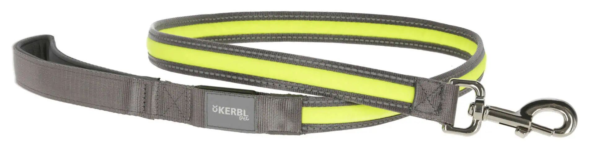 Kerbl Lesă luminoasă Light & Reflex pentru câini, 25 mm x 120 cm