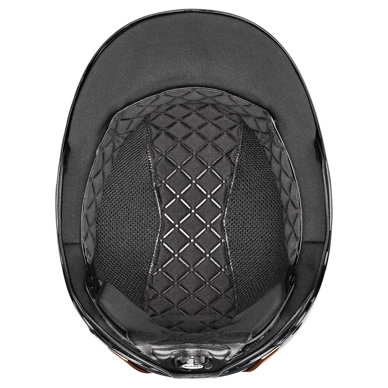 Casque d'équitation uvex exxeed glow, casque de dressage aux cristaux Swarovski, détail