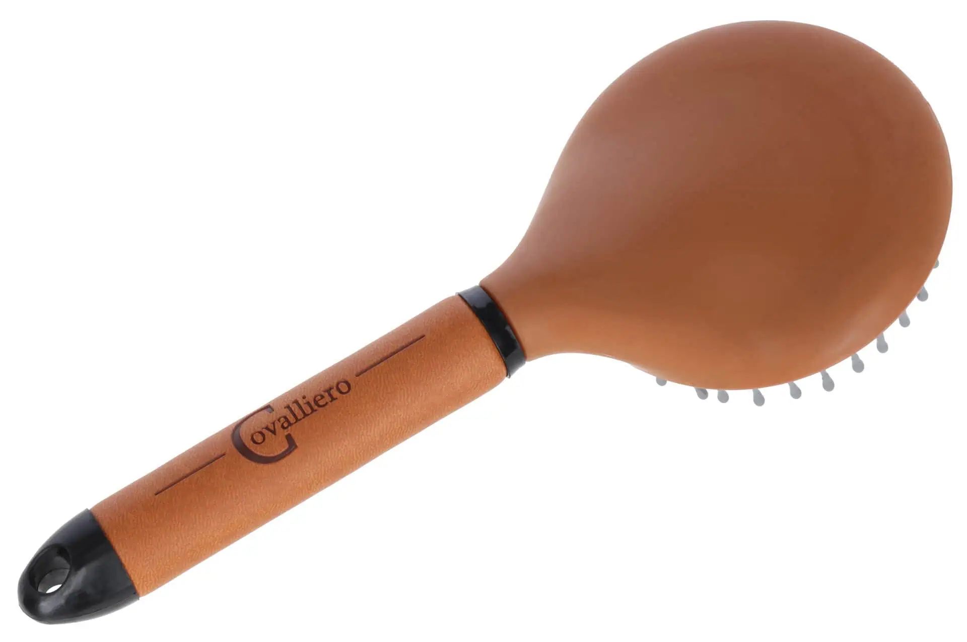 Brosse à crinière Covalliero Deluxe, poignée simili cuir