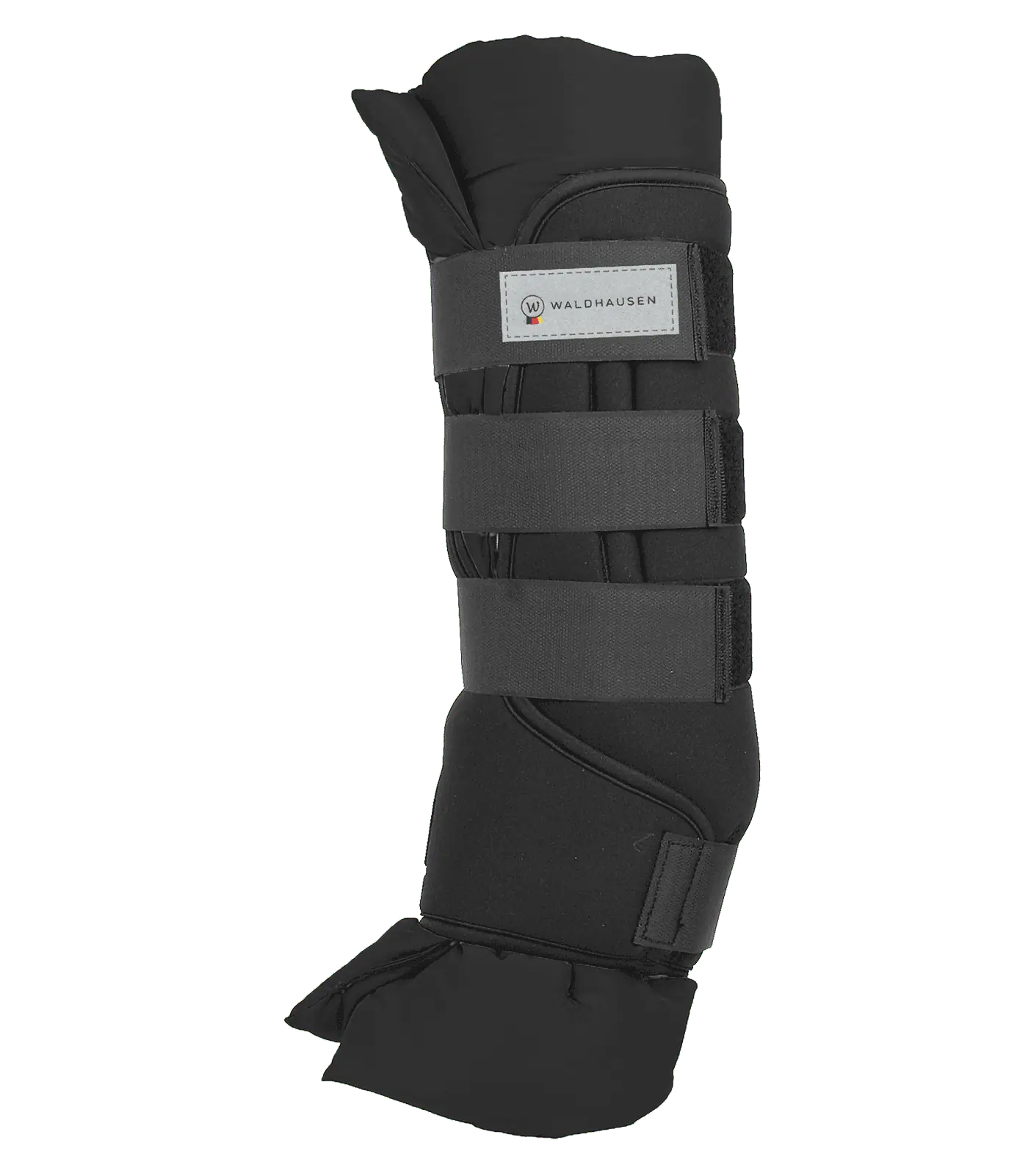 Waldhausen Stallgamasche, Paar – Bandagierkissen ausklettbar, schwarz/schwarz, XL