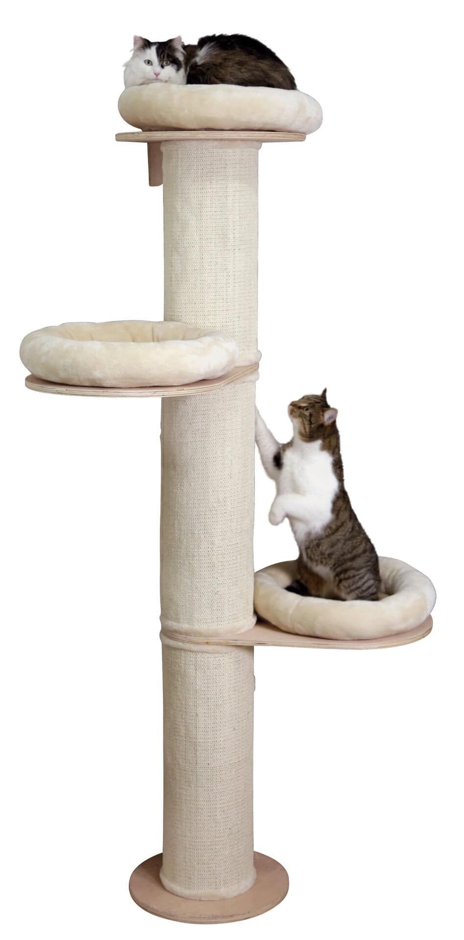 Kerbl Kratzbaum Dolomit Tower, 187 cm, Wandmontage, Anwendungsbeispiel