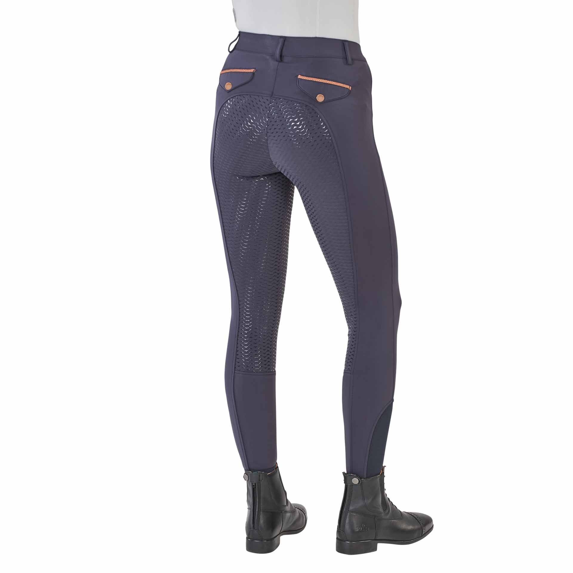 BUSSE Reithose MALIKA Damen, Silikon-Vollbesatz, hochelastisch, navy, 44