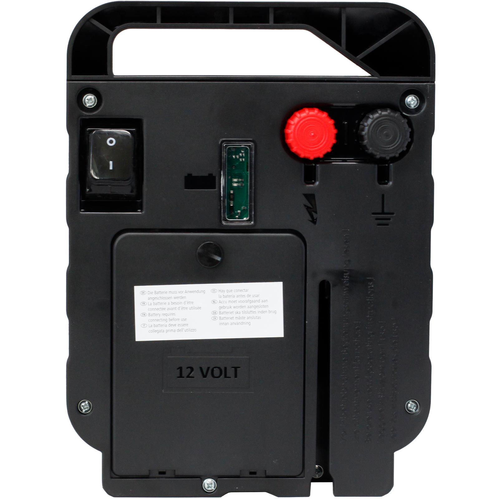 Agrarzone S 25 Weidezaungerät Solar 3 Watt 12V, 0,40 Joule, Bedienelemente, Schalter