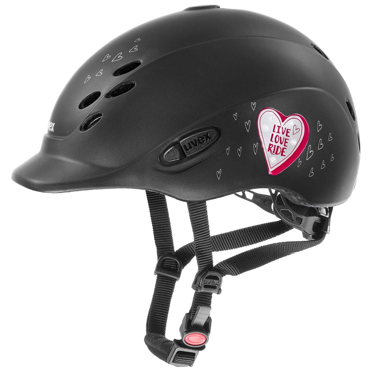 uvex Kinder-Reithelm onyxx glamour heart