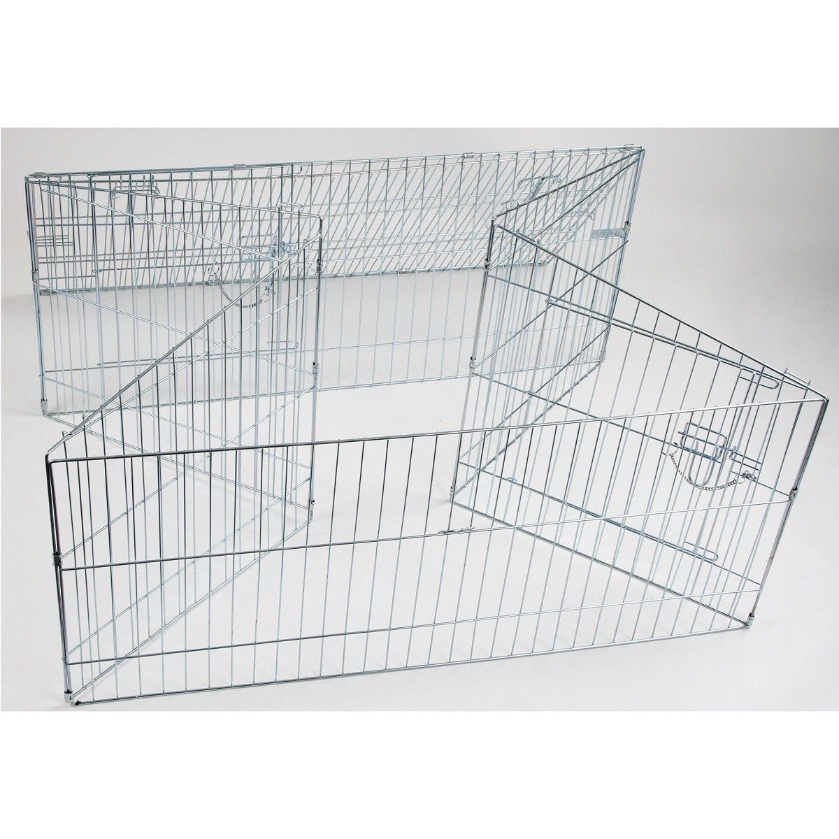 Kerbl Outdoor Run Easy for Rabbits, Galvanised, 115x115x60 cm, top view