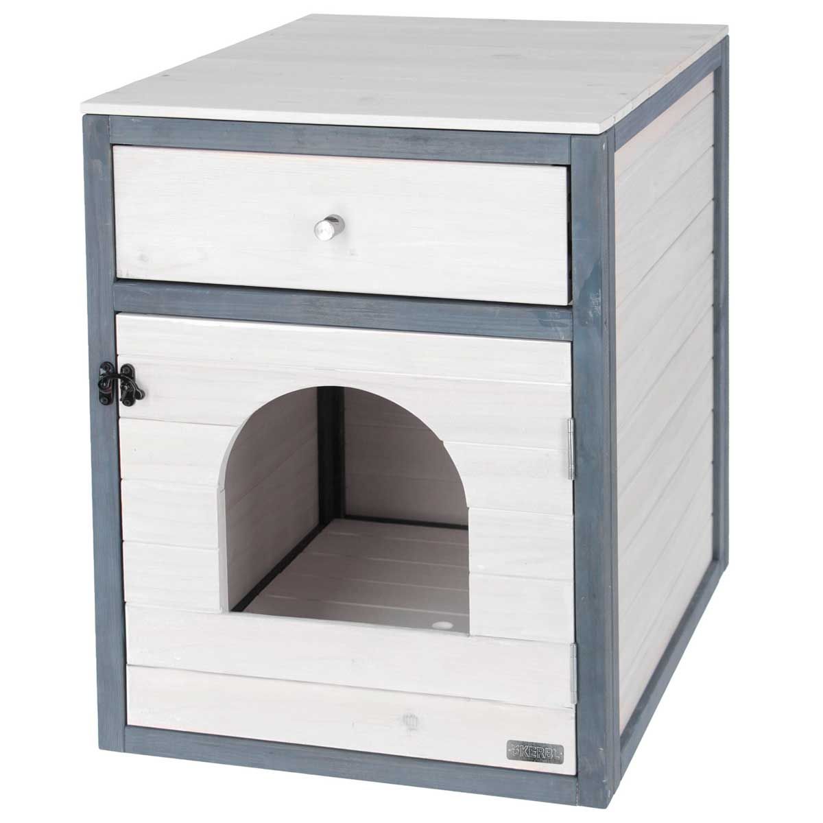 Kerbl Katzenschrank Ida, Möbeldesign mit Schublade, 45x58x60 cm
