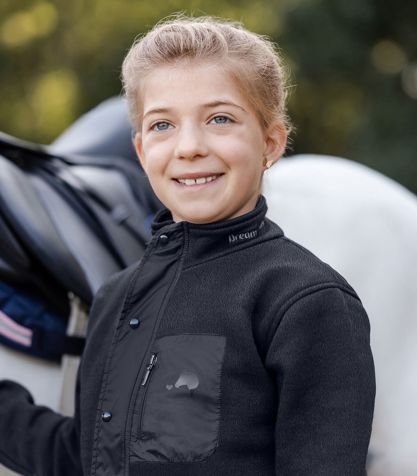 ELT Gilet matelassé Lucky Milu, Enfant – coupe-vent, polaire, veste matelassée Lucky Malou bleu profond 134/140
