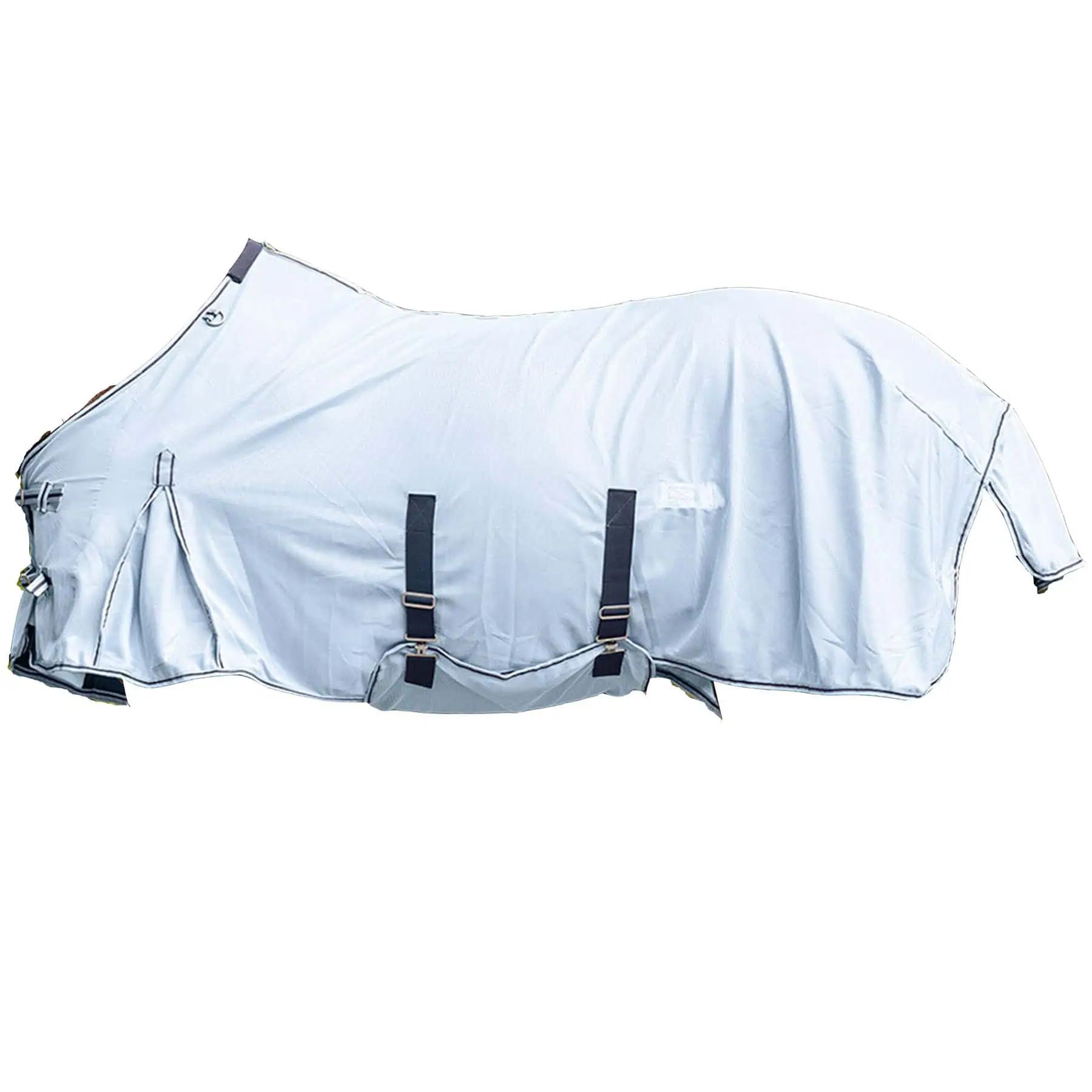 Couverture anti-mouches Waldhausen PROTECT avec sangle ventrale, 155 cm, bleu clair/bleu nuit