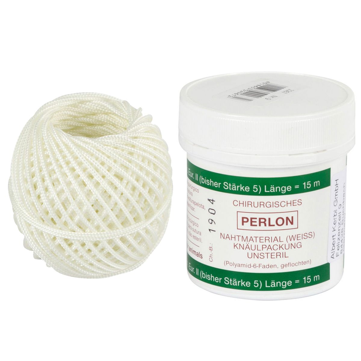 Kerbl Filo di sutura Perlon, non sterile, varie misure