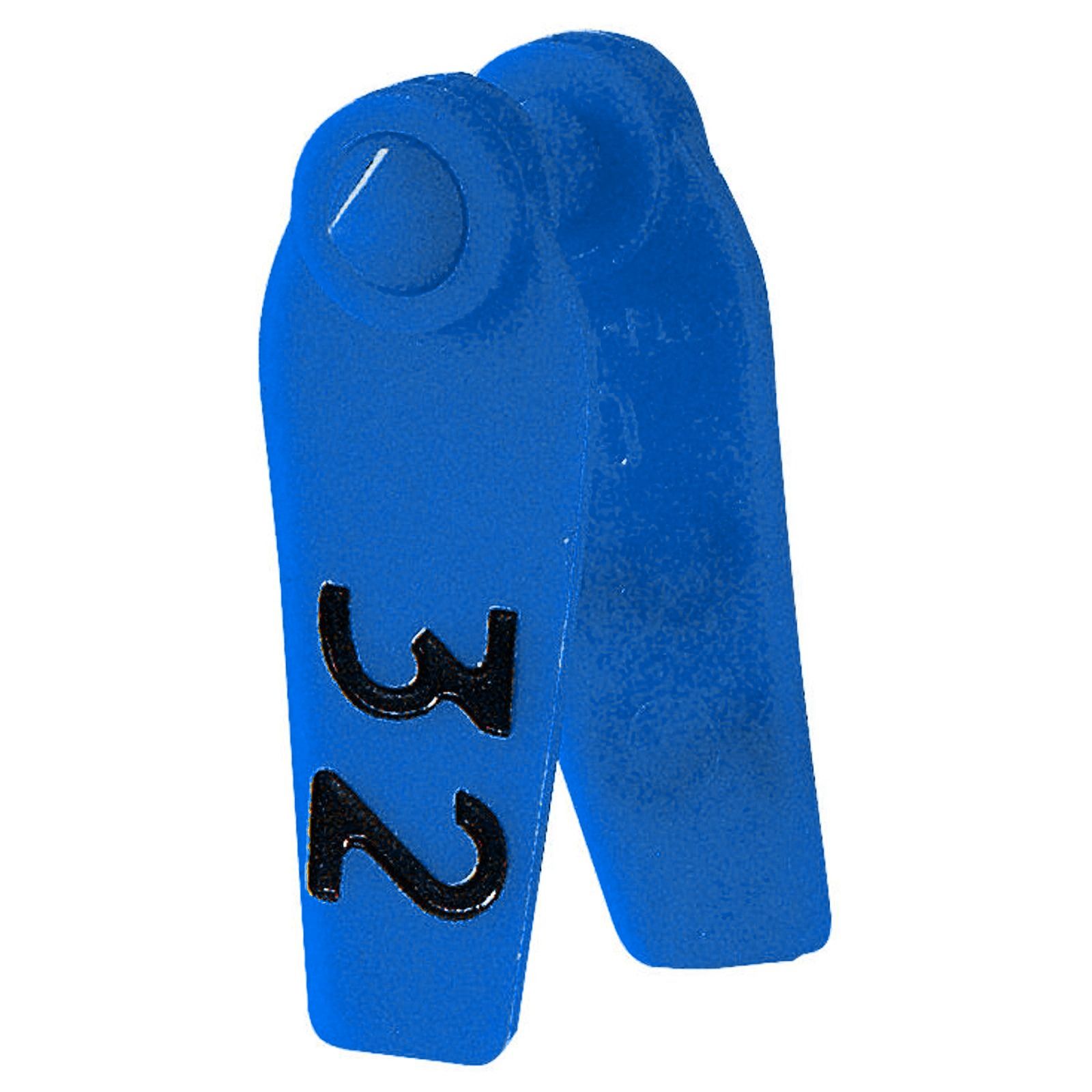 Boucle auriculaire Kerbl PrimaFlex, taille 0, bleu, numérotée