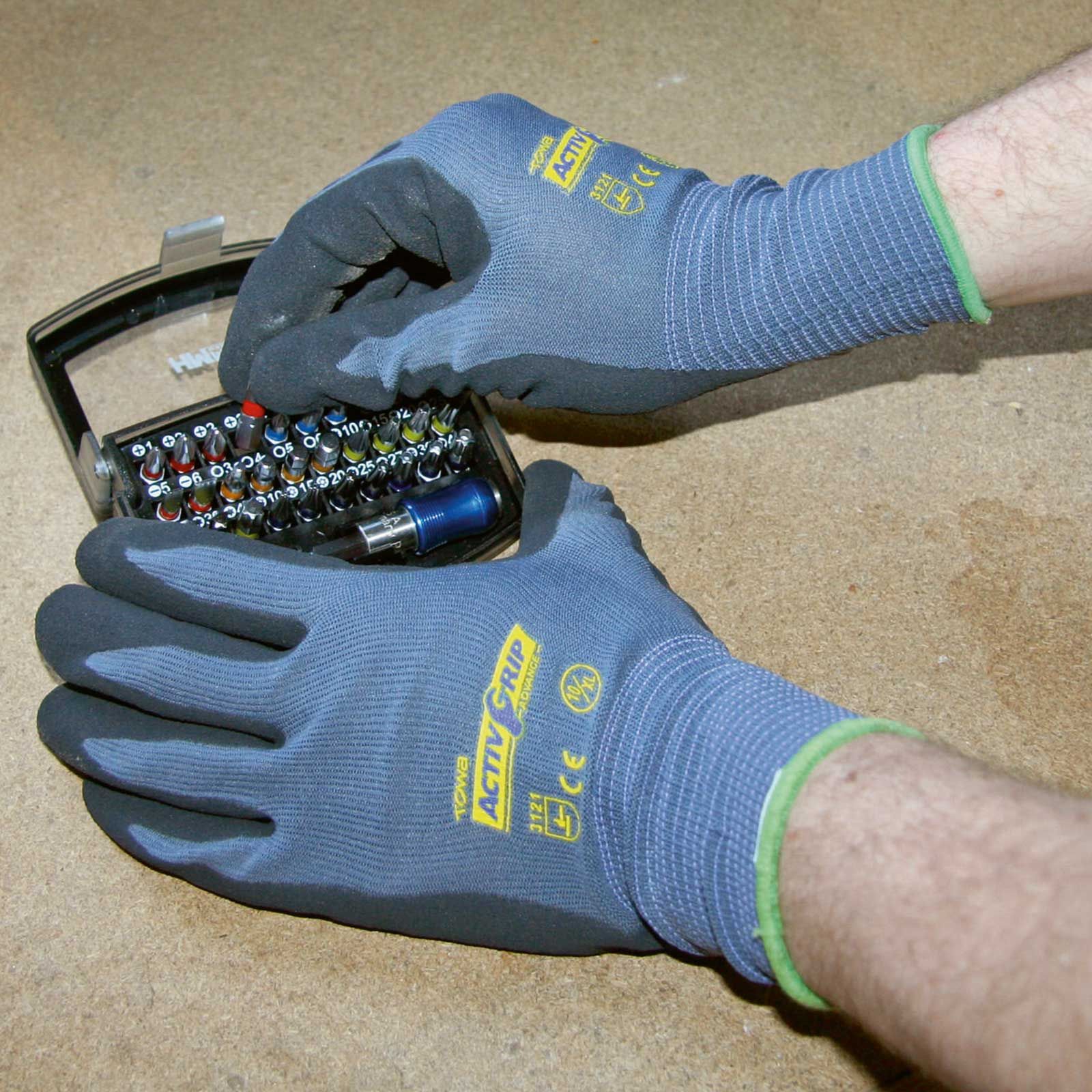 Keron Activ Grip Advance Feinstrickhandschuh, griffig wie Icegrip, Größe 7
