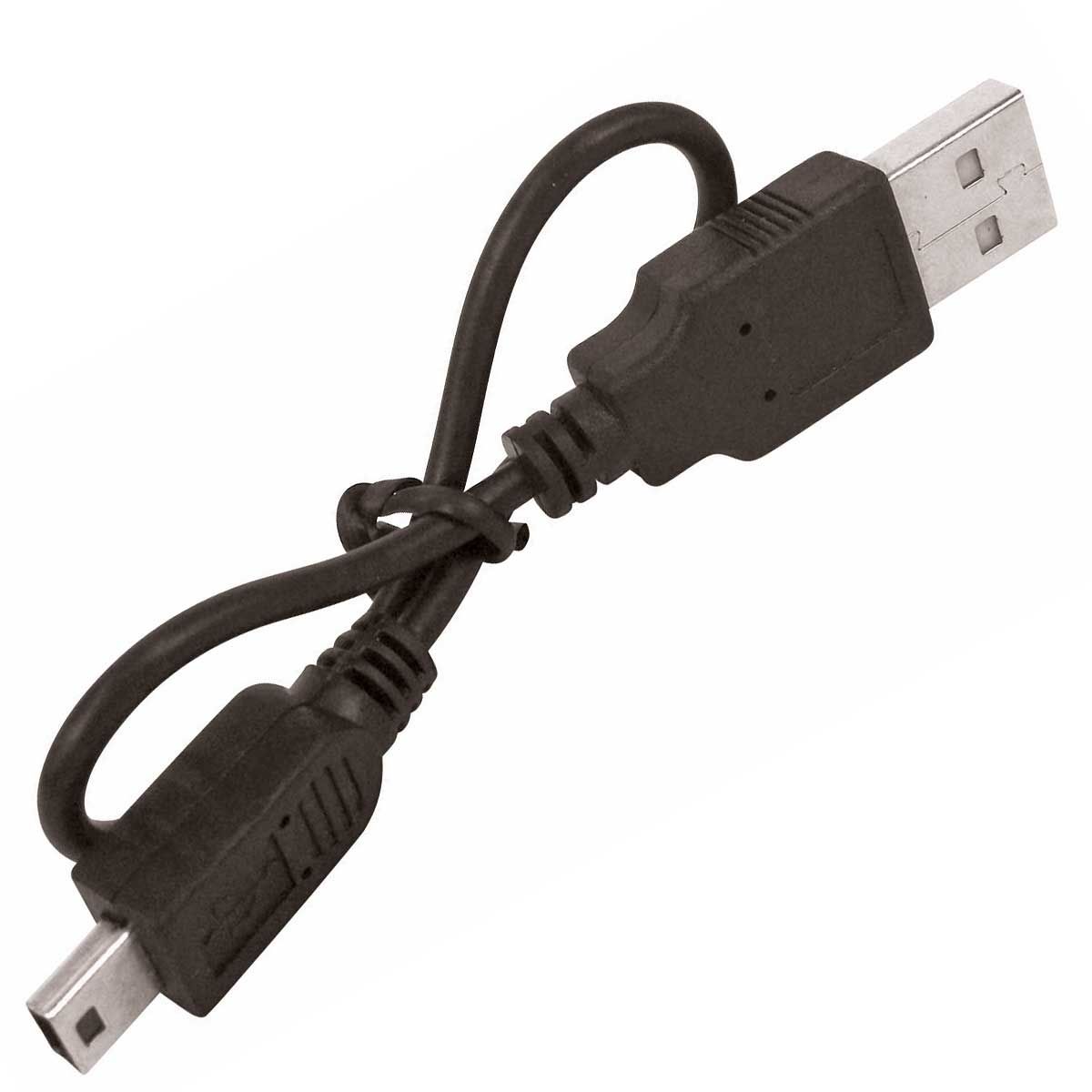 Fekete USB kábel standard és mini USB csatlakozóval