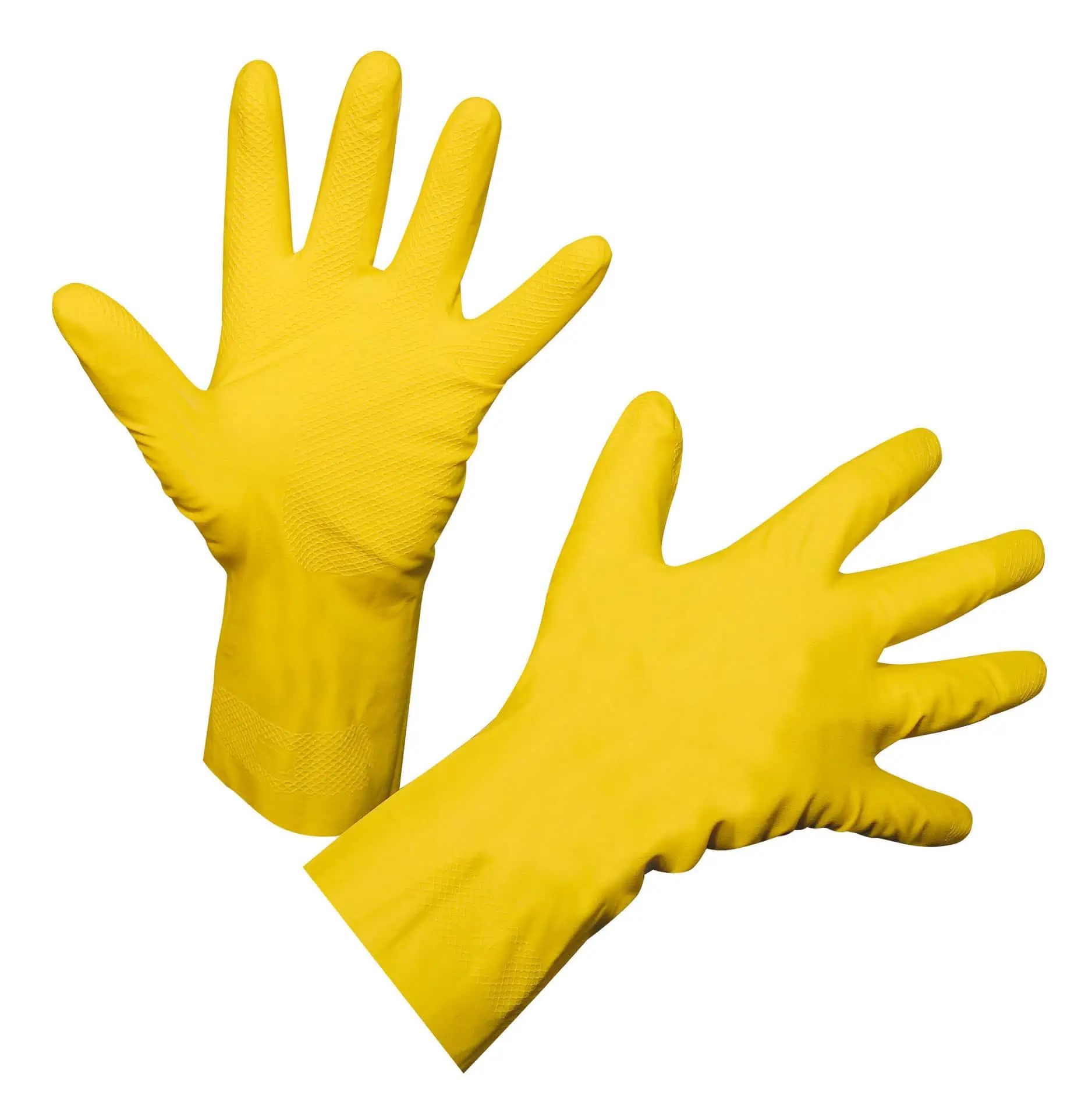 Kerbl Haushaltshandschuh PROTEX Latex, gelb, Baumwoll-Velours, Größe 10