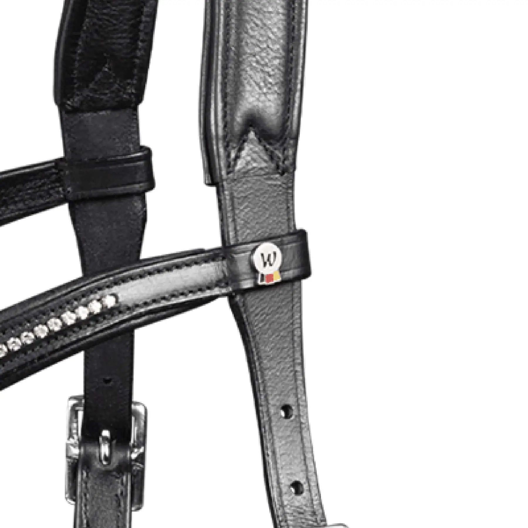 Waldhausen X-Line Bridon sans mors Supersoft Nuova, Cuir, détail, logo