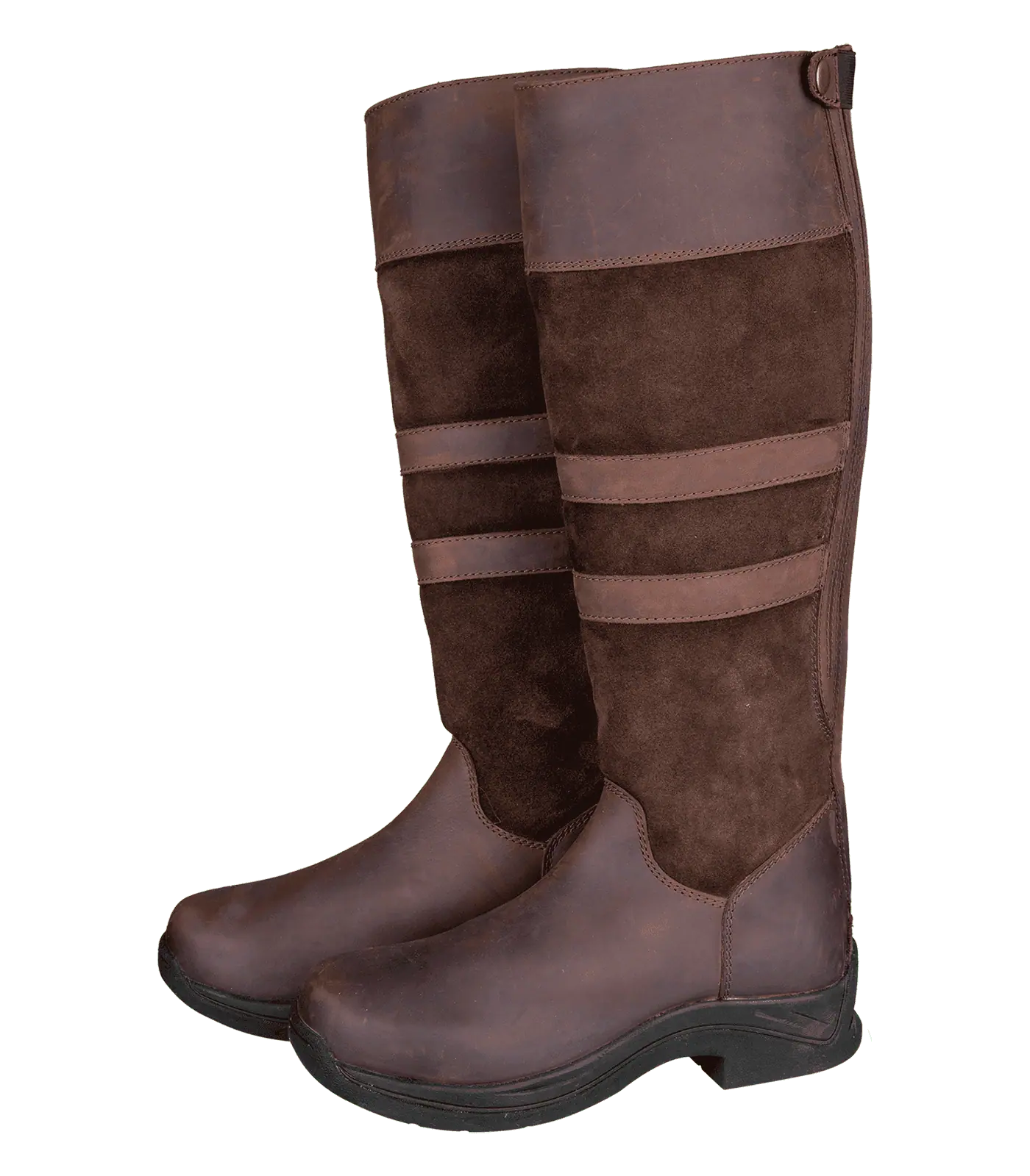 Bottes d'écurie d'hiver ELT Oakland, cuir nubuck, doublure peluche, 38