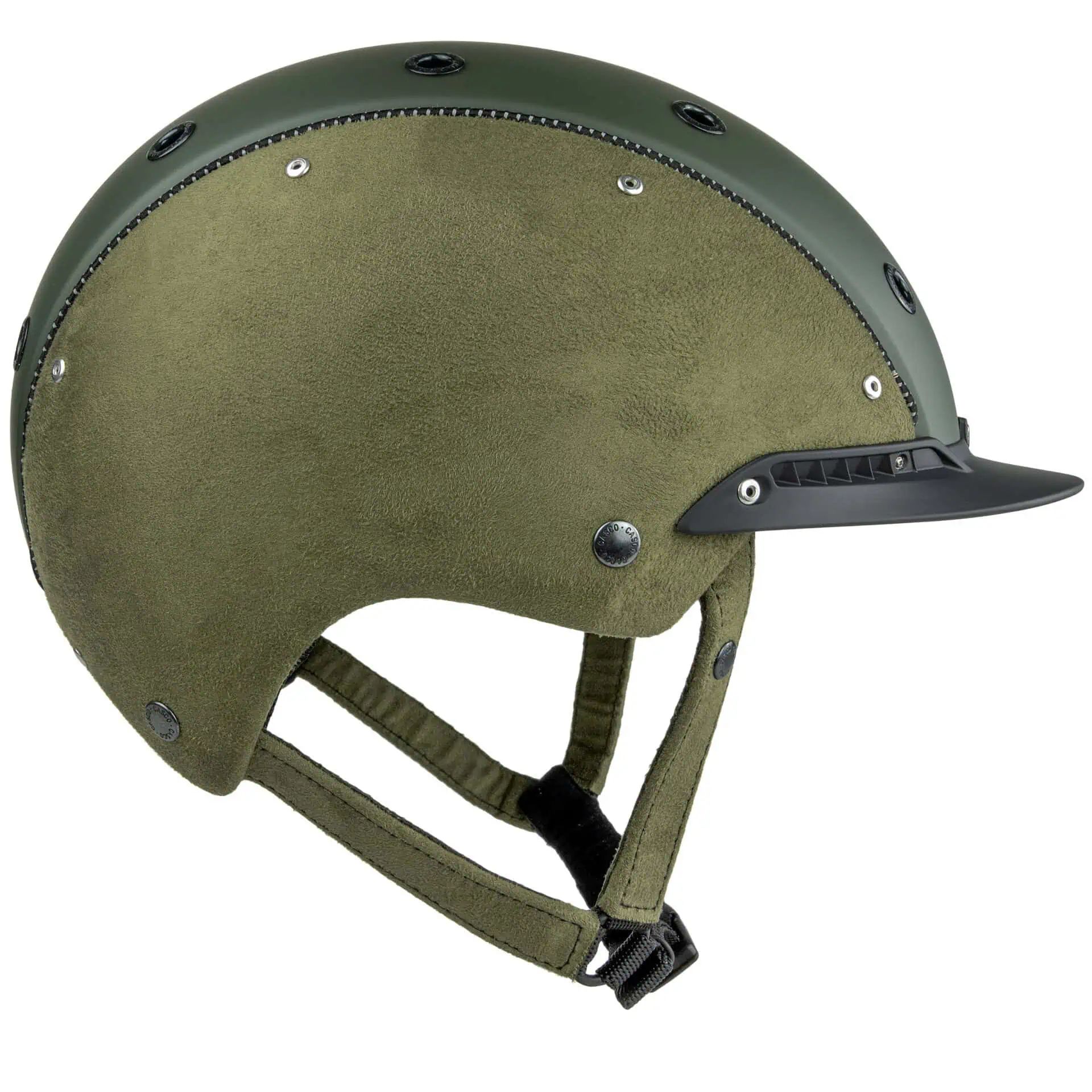Casco Reithelm Champ-3 Nubuk, chic & sicher mit Disk-Fit Vario, Seitenansicht