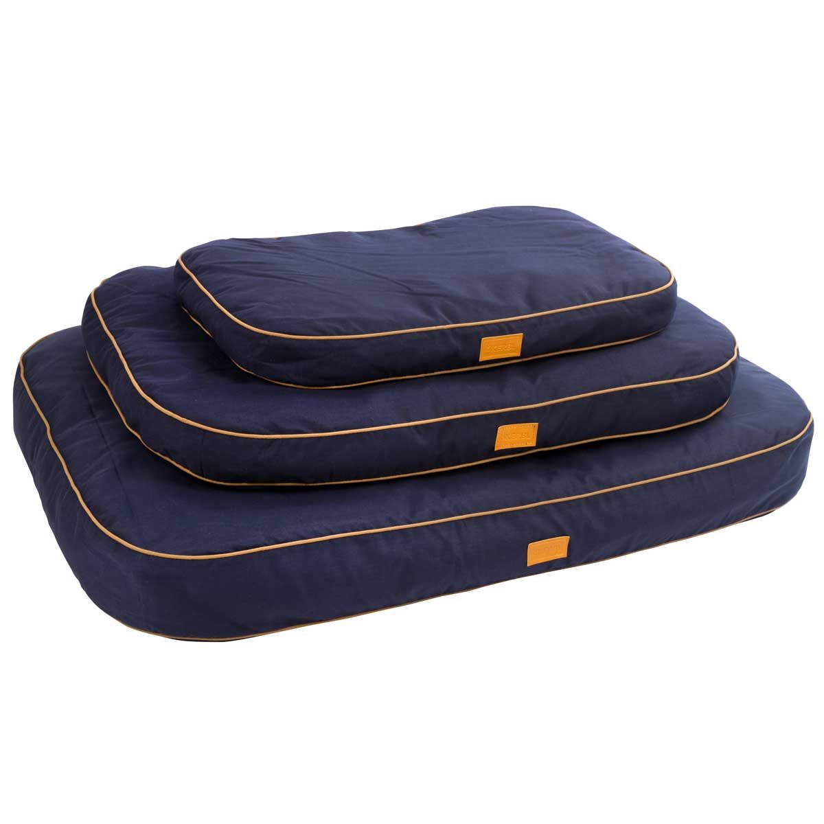 Kerbl Coussin Jérôme pour chiens, navy-cognac, matelassé, lavable, 80x60x6 cm