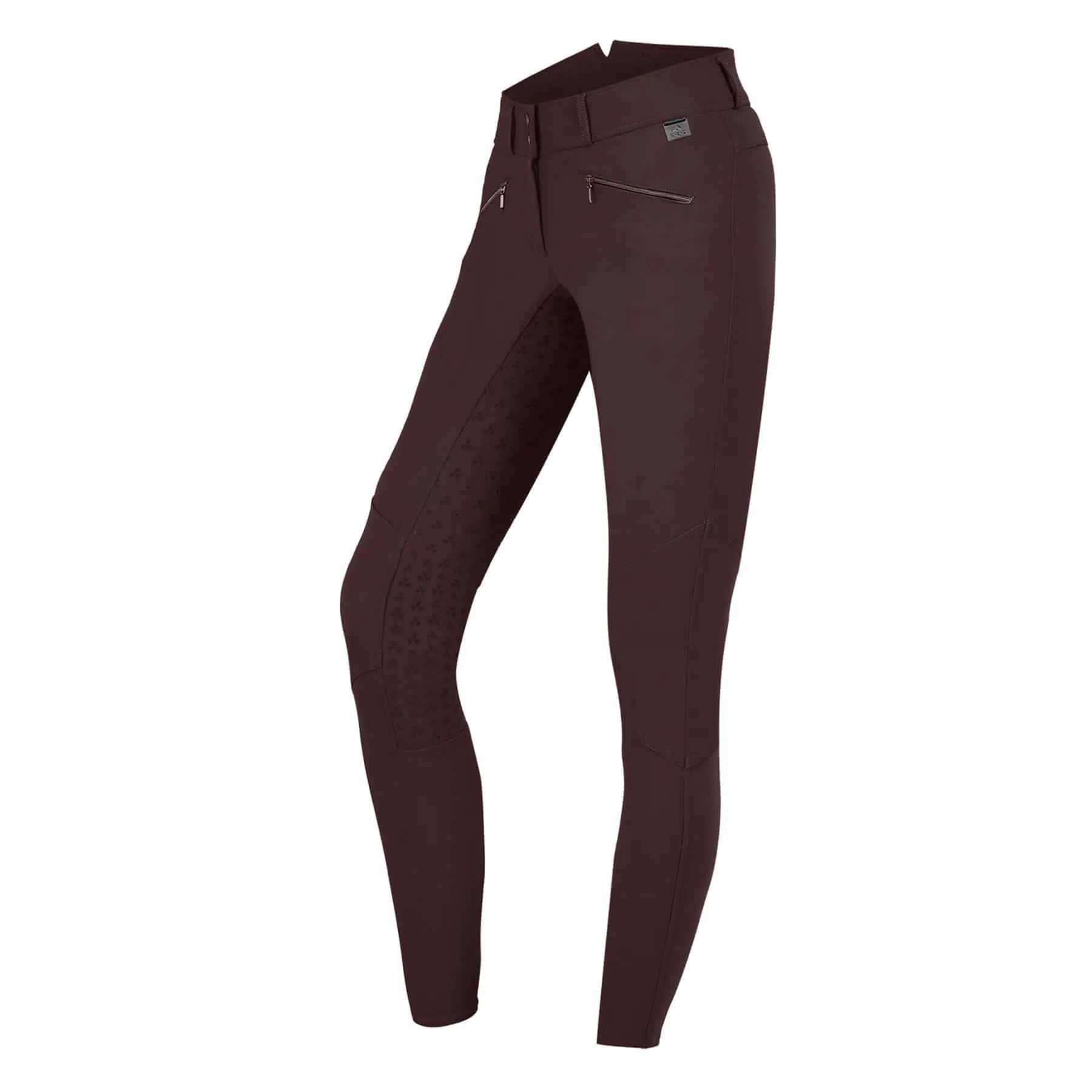 ELT Reithose Hella High Waist Silikon, Vollbesatz Damen & Kinder, kastanienbraun, 42