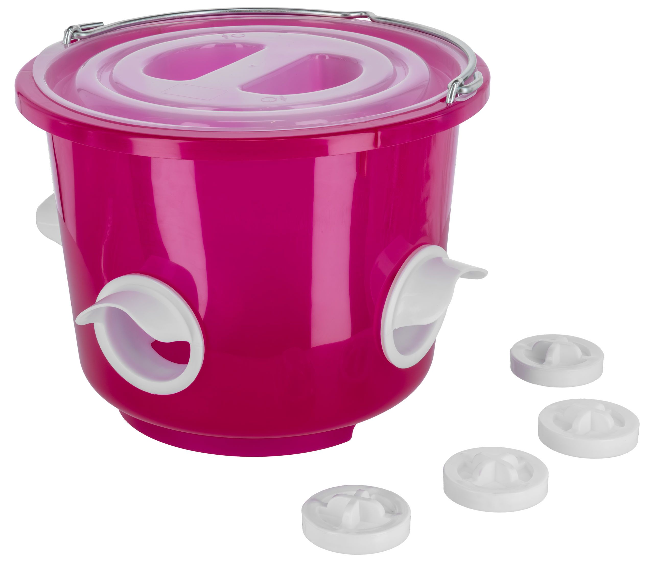bucket, pink, kids, barrel, lid