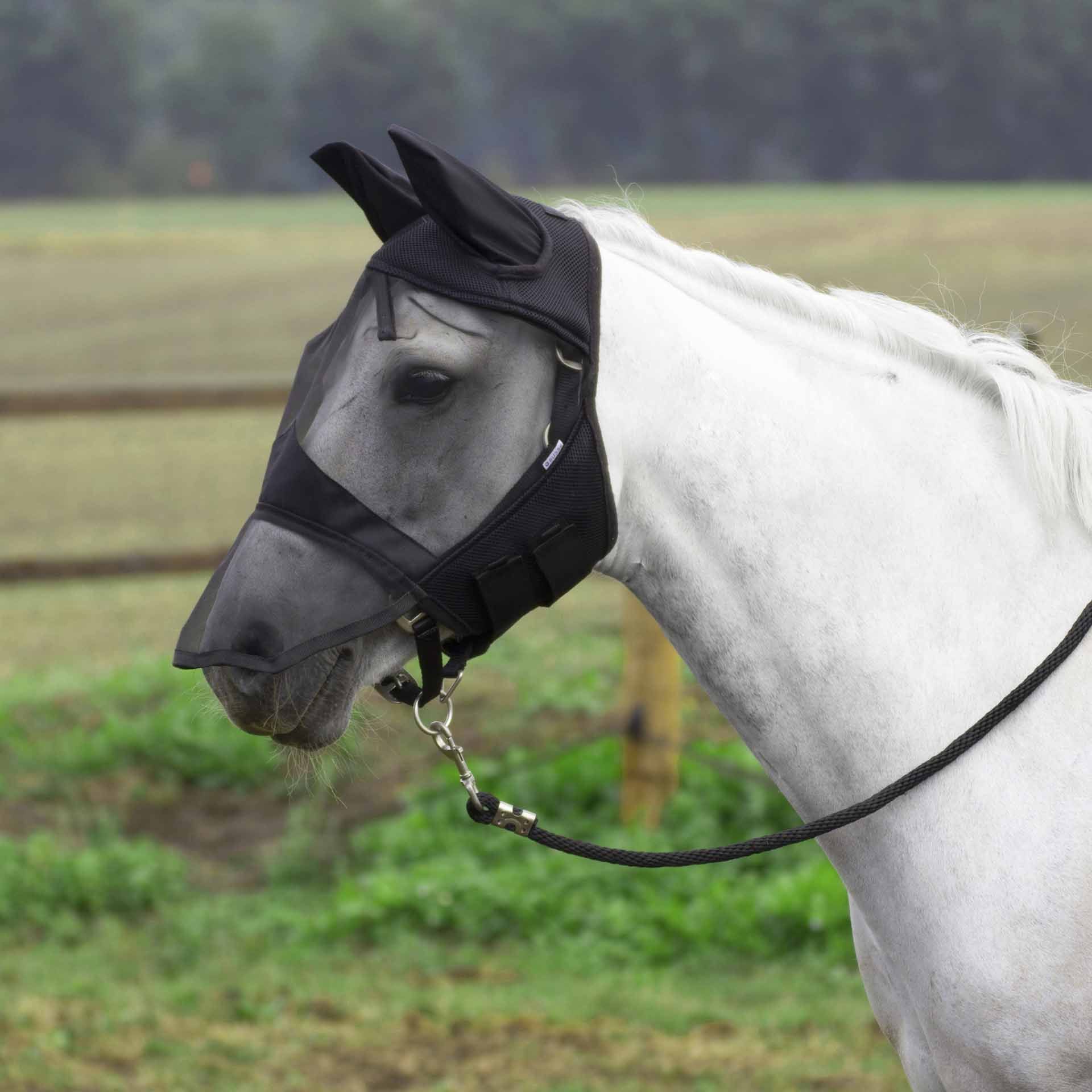 BUSSE Fly Mask FLY COVER PRO with Nose Protection for Horses