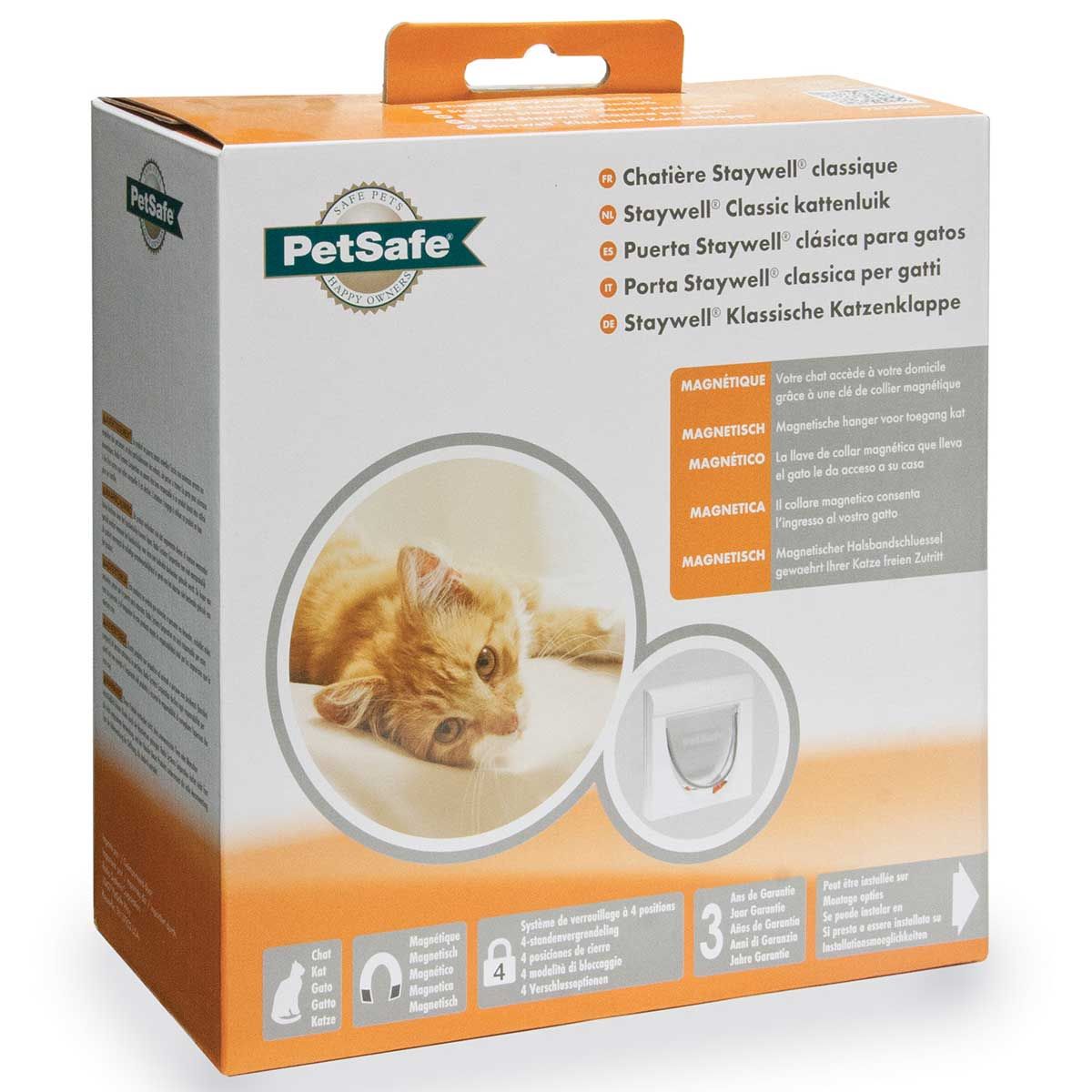 PetSafe Staywell 932 Katzenklappe magnetisch, 4-Wege-Verschluss, Verpackung