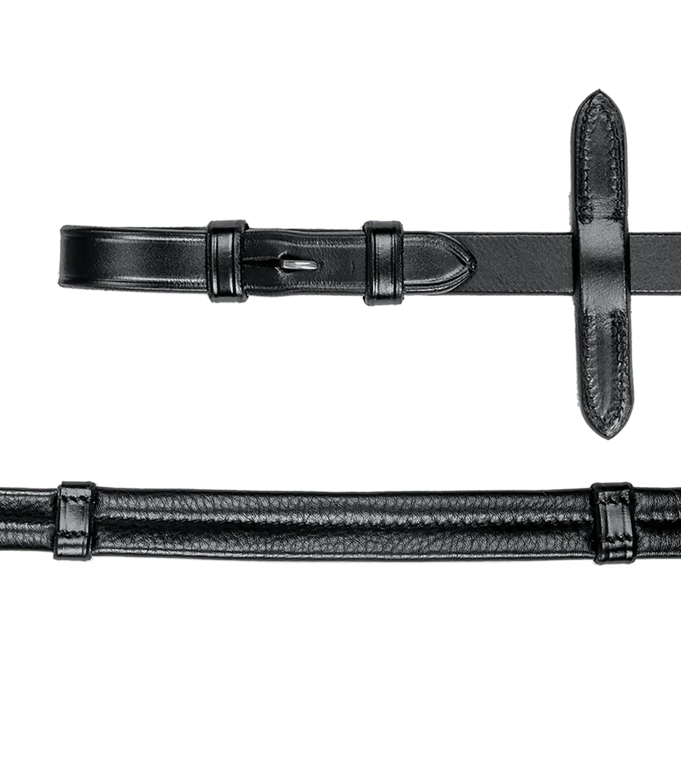 Waldhausen Rênes en Cuir Supersoft avec Arrêtoirs de Martingale, Noir