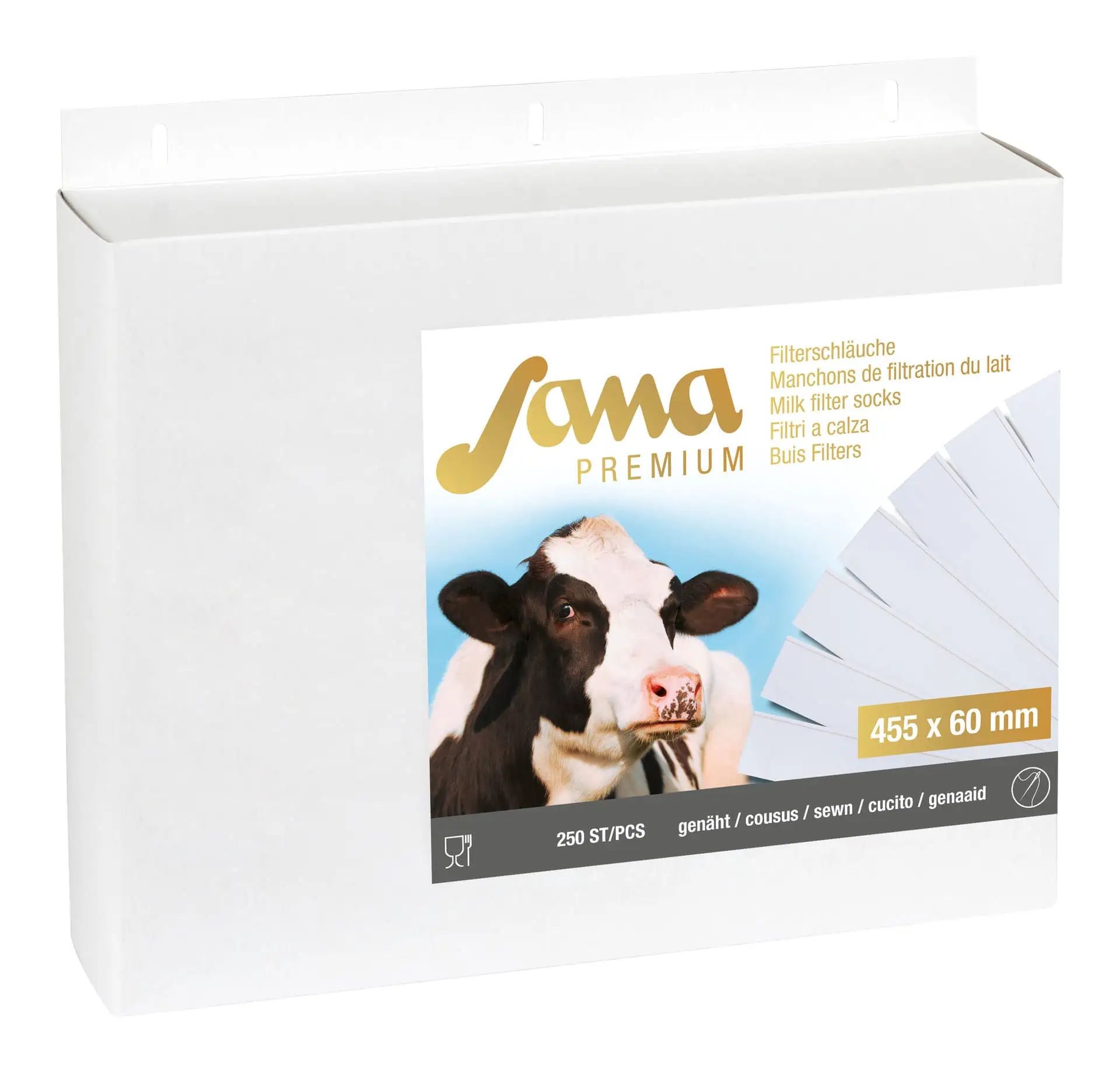 Kerbl Filtre à lait Sana Premium cousu, pour installations de traite, 250 pièces
