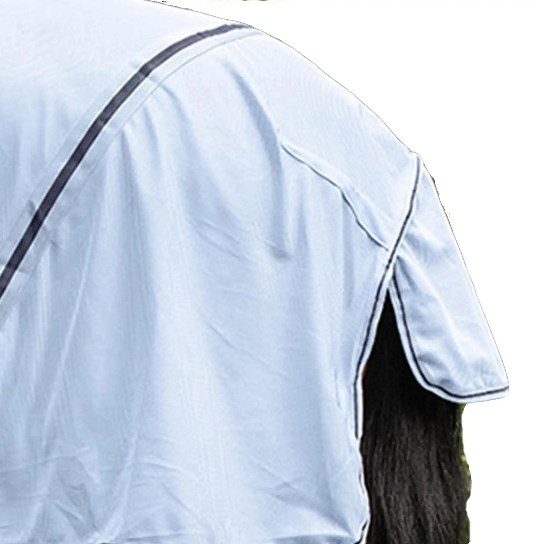 Waldhausen Protect Fliegendecke mit abnehmbarem Halsteil, hellblau/nachtblau, 125 cm