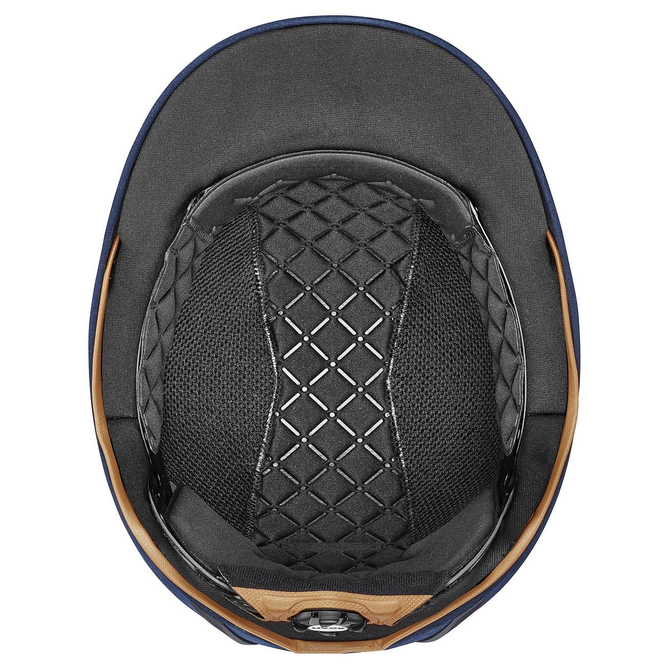 casque d'équitation uvex exxeed classical, bleu marine, vue intérieure