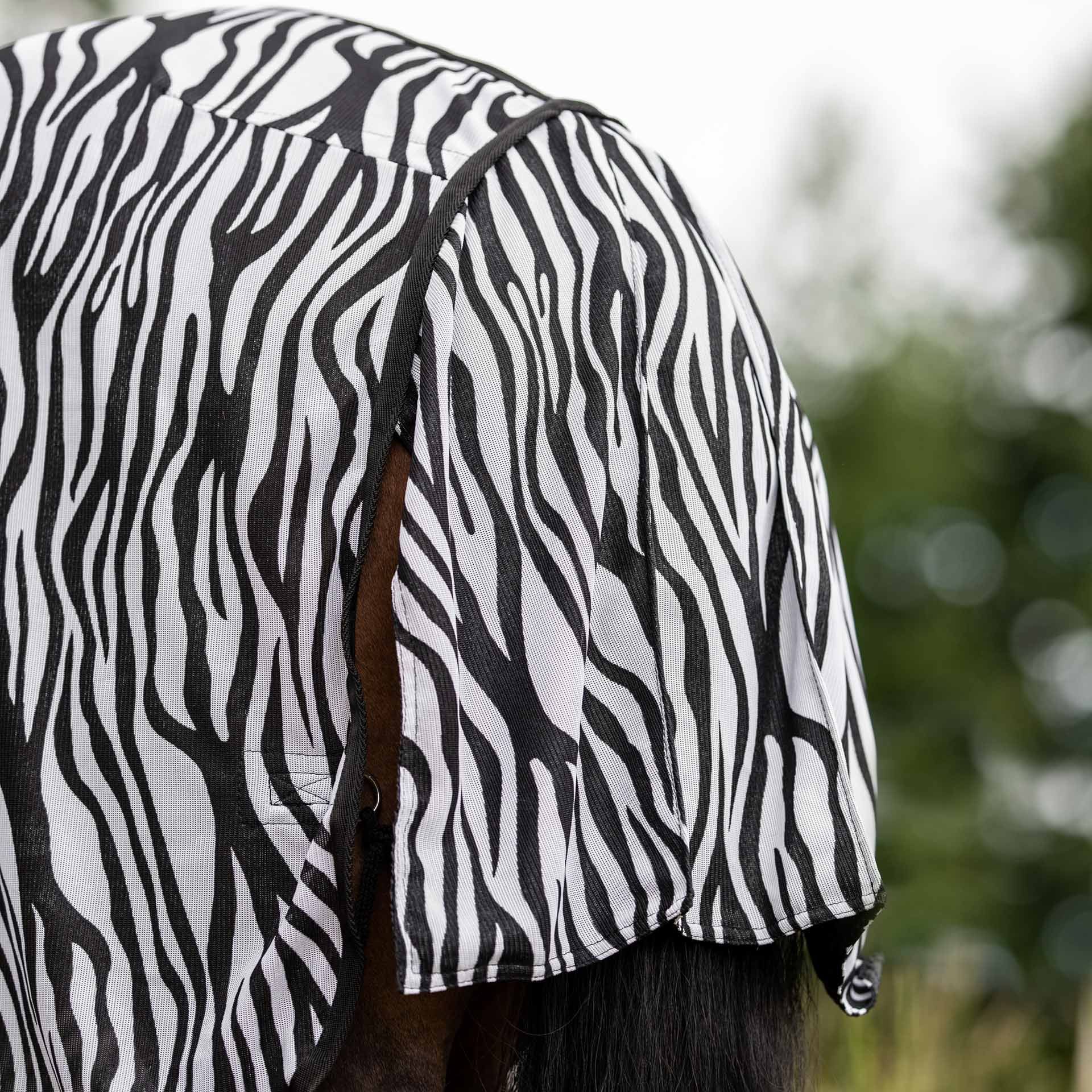 BUSSE Outdoor-Fliegendecke COMFORT FLEXI ZEBRA, Pferdedecke, Rückansicht