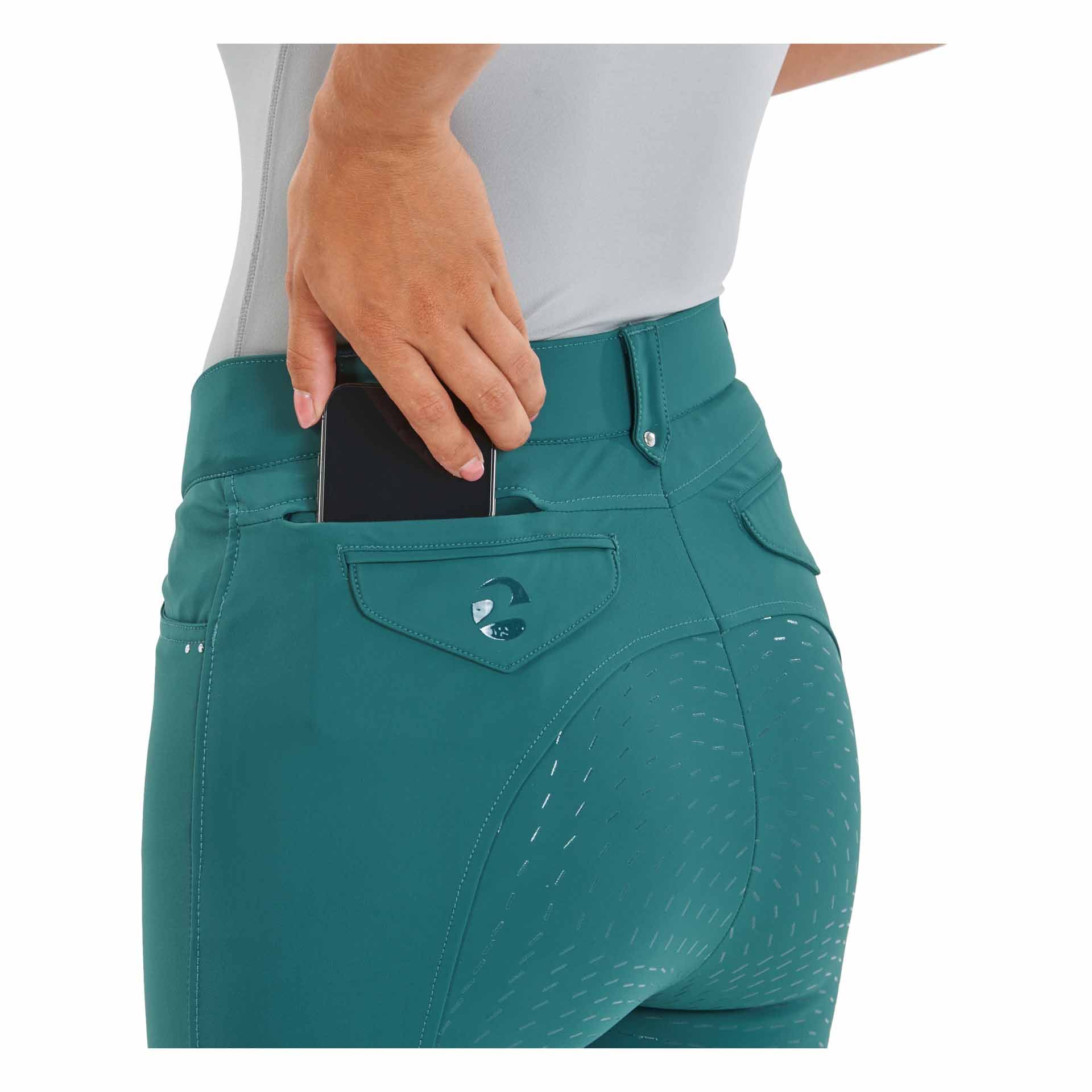 Pantalon d'équitation BUSSE NAVIA, léger pour l'été avec grip, en utilisation, poche