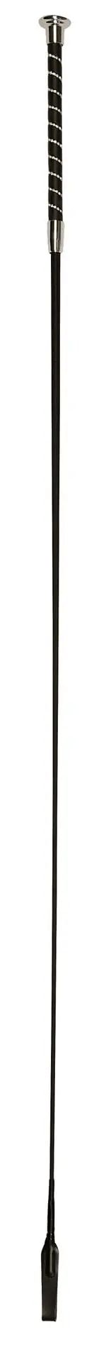 Covalliero Dressage Whip Glitter with Flap, Black, Fibreglass