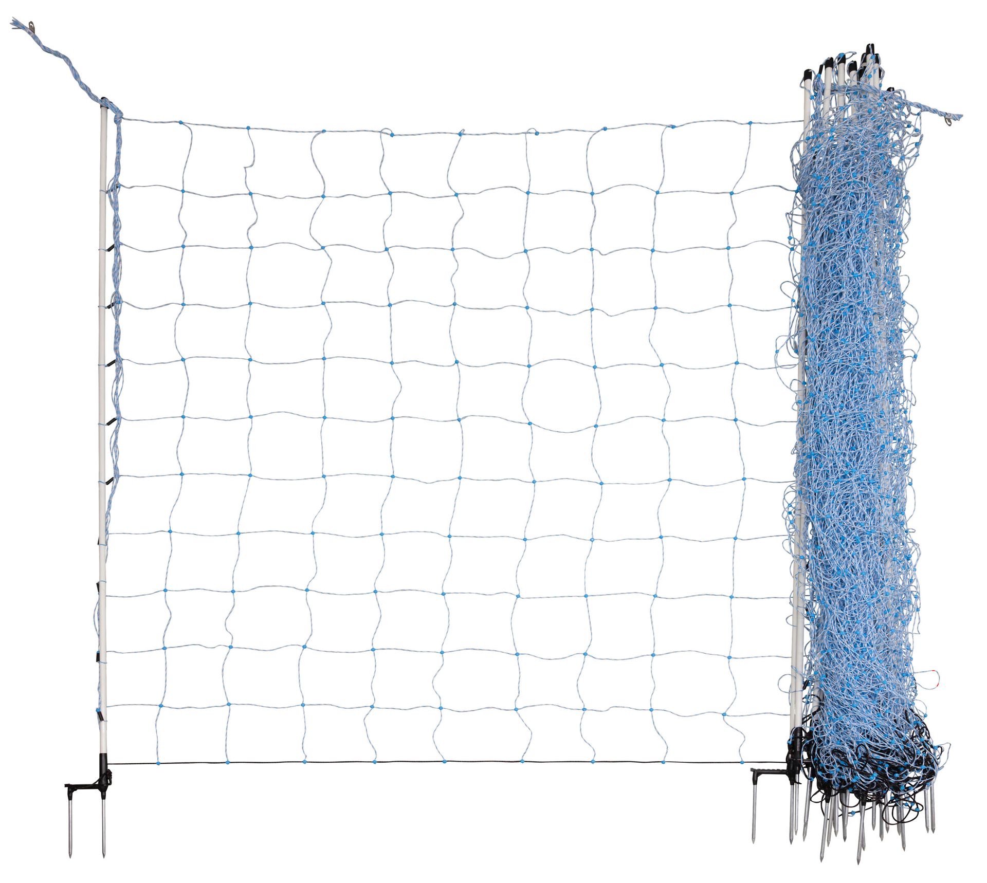 Kerbl OviNet juhháló, 25 m, 170 cm, kék/fehér, dupla hegyű