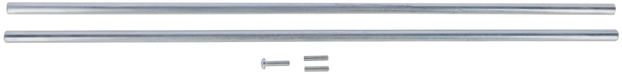 metal rods, threaded screws, bolts, support rod, hardware kit