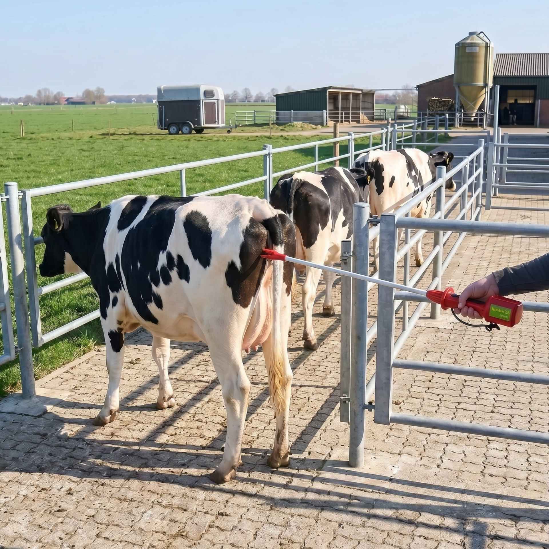 cow, dairy, barn, pen, milking