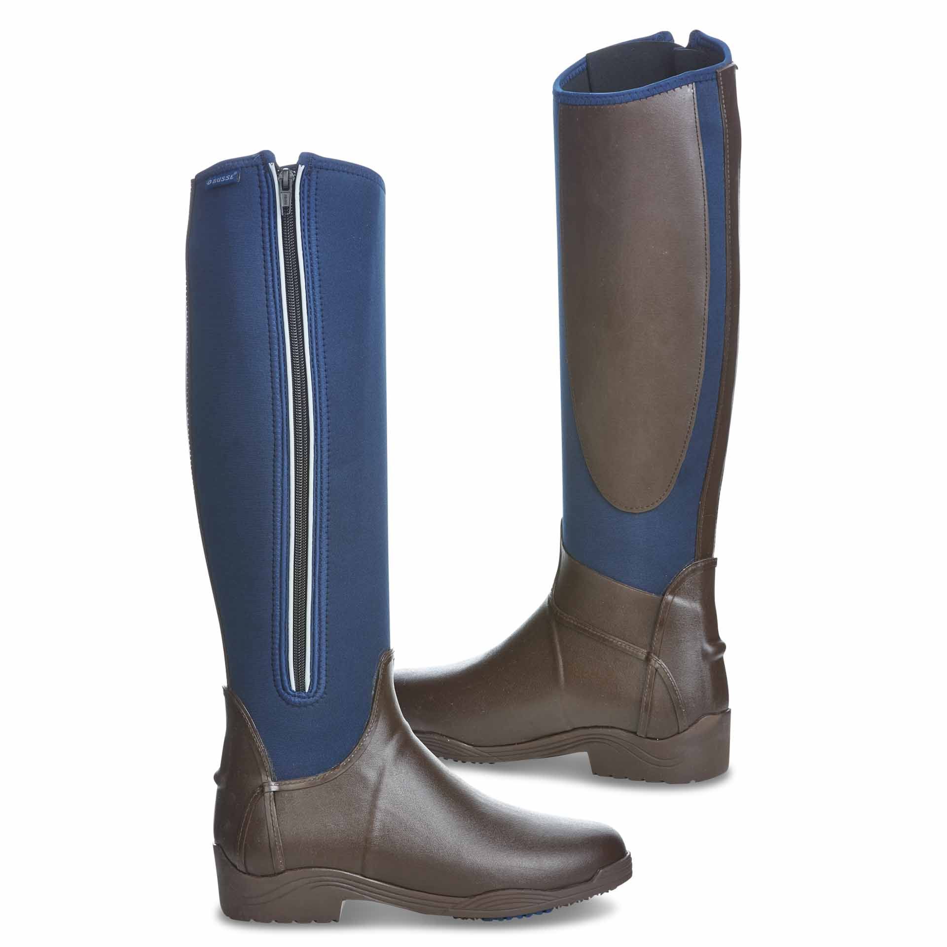 Boots d'équitation mud BUSSE CALGARY, marron/navy, robustes et imperméables