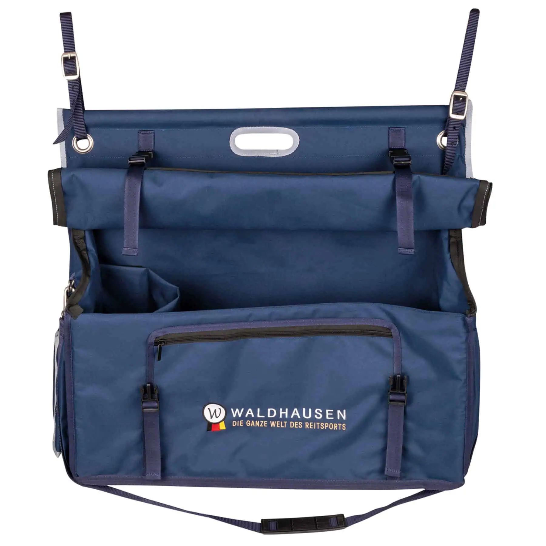 Waldhausen Boxentasche navy, Ordnungshelfer für die Pferdebox, Draufsicht