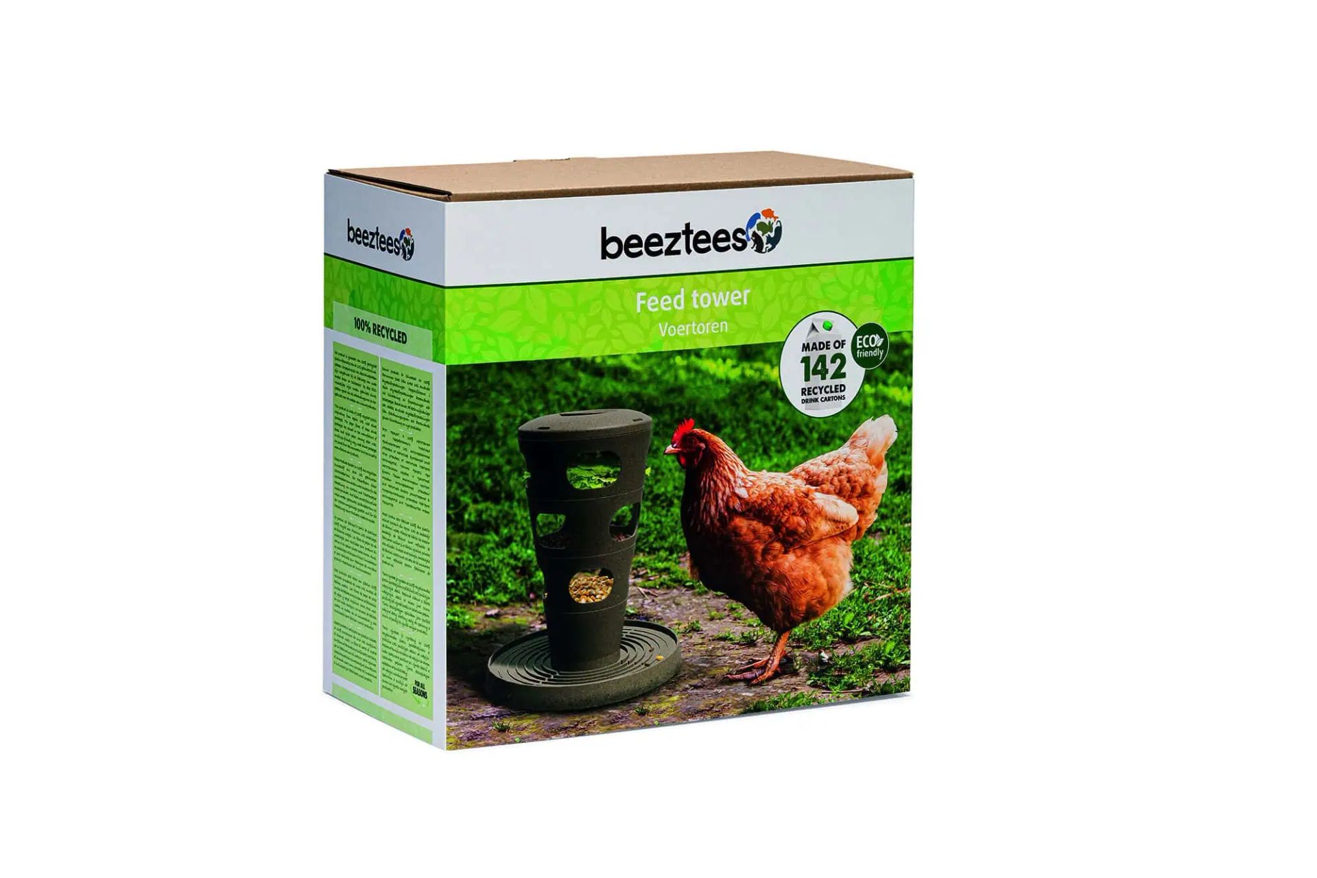Beeztees Chicken Feed Tower, packaging