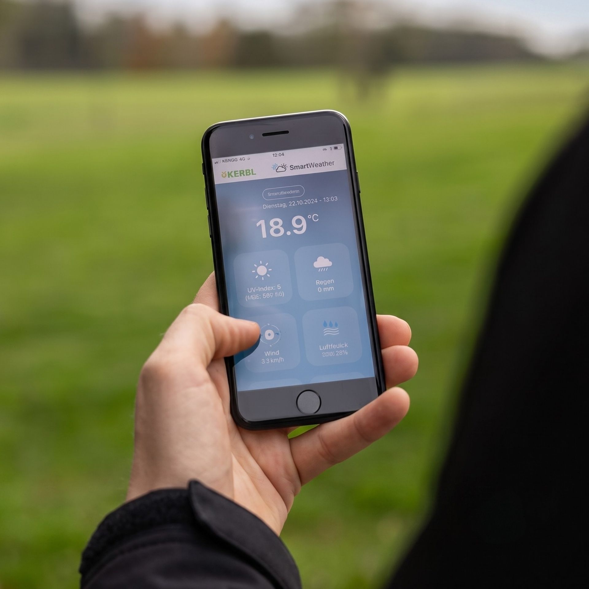 smartphone, weather app, mobile device, handheld, screen glow