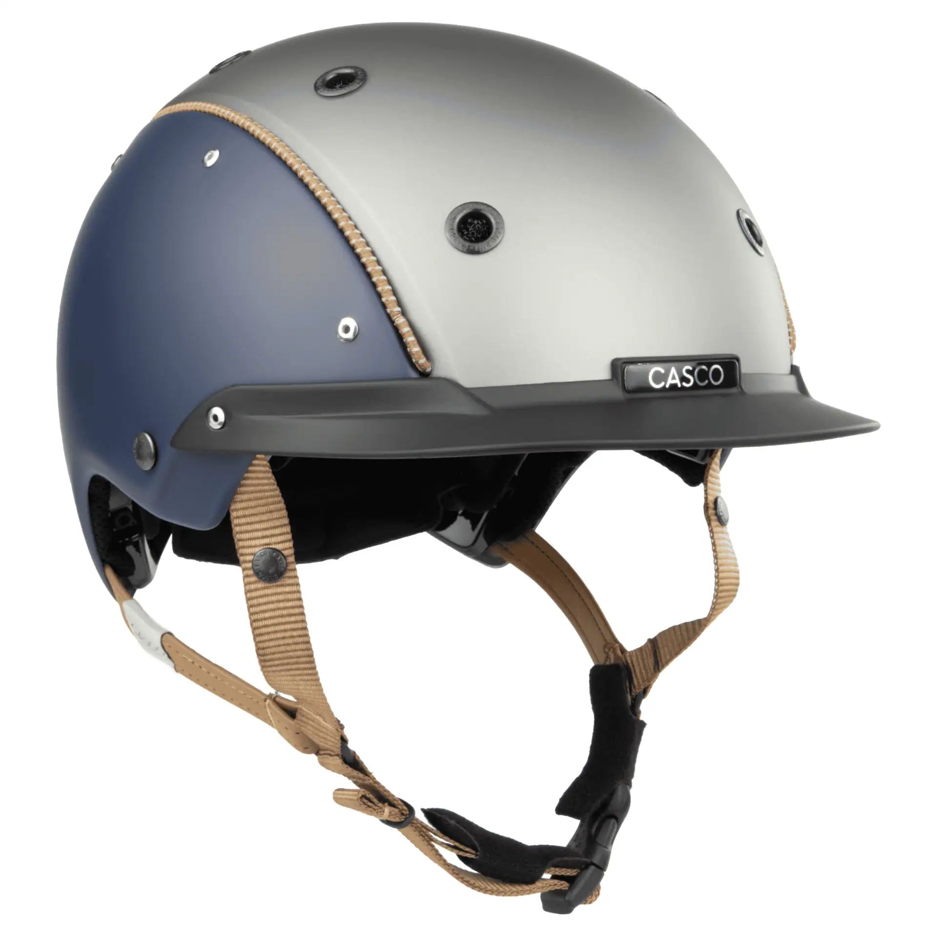 Casque d'équitation Casco Champ Precision avec boîte de rangement, 52-56, regal bleu