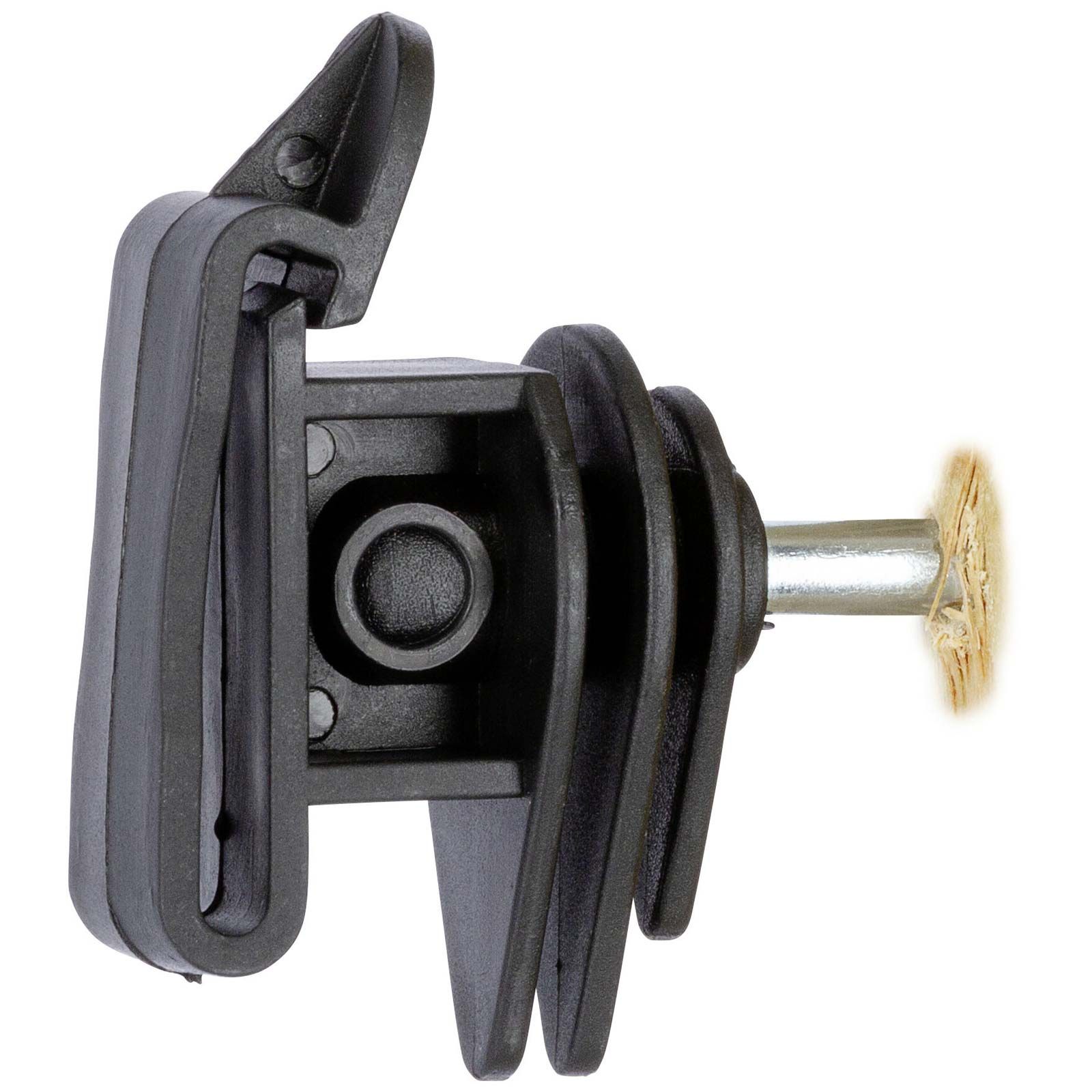 Kerbl Euro Tape Bandisolator, Holzgewinde, 6 mm Stütze, 25er Pack, Detailansicht, Isolator