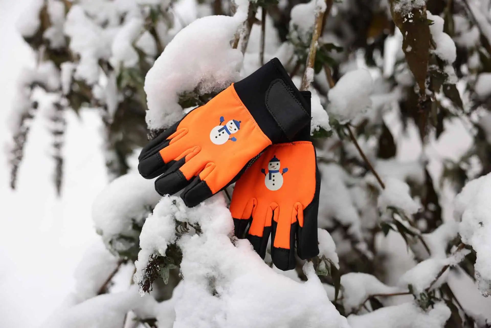 Gants d'hiver enfant Kerbl Keron Mini, paume imperméable, orange fluo, 4-6 ans