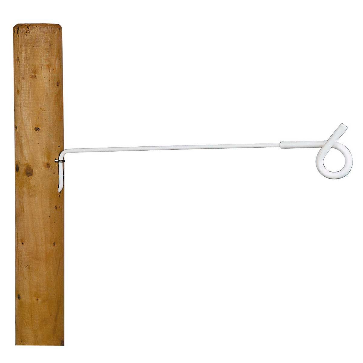 AKO izolator cu ochi alb pentru gard, suport 40 cm, 10 bucăți, vedere laterală