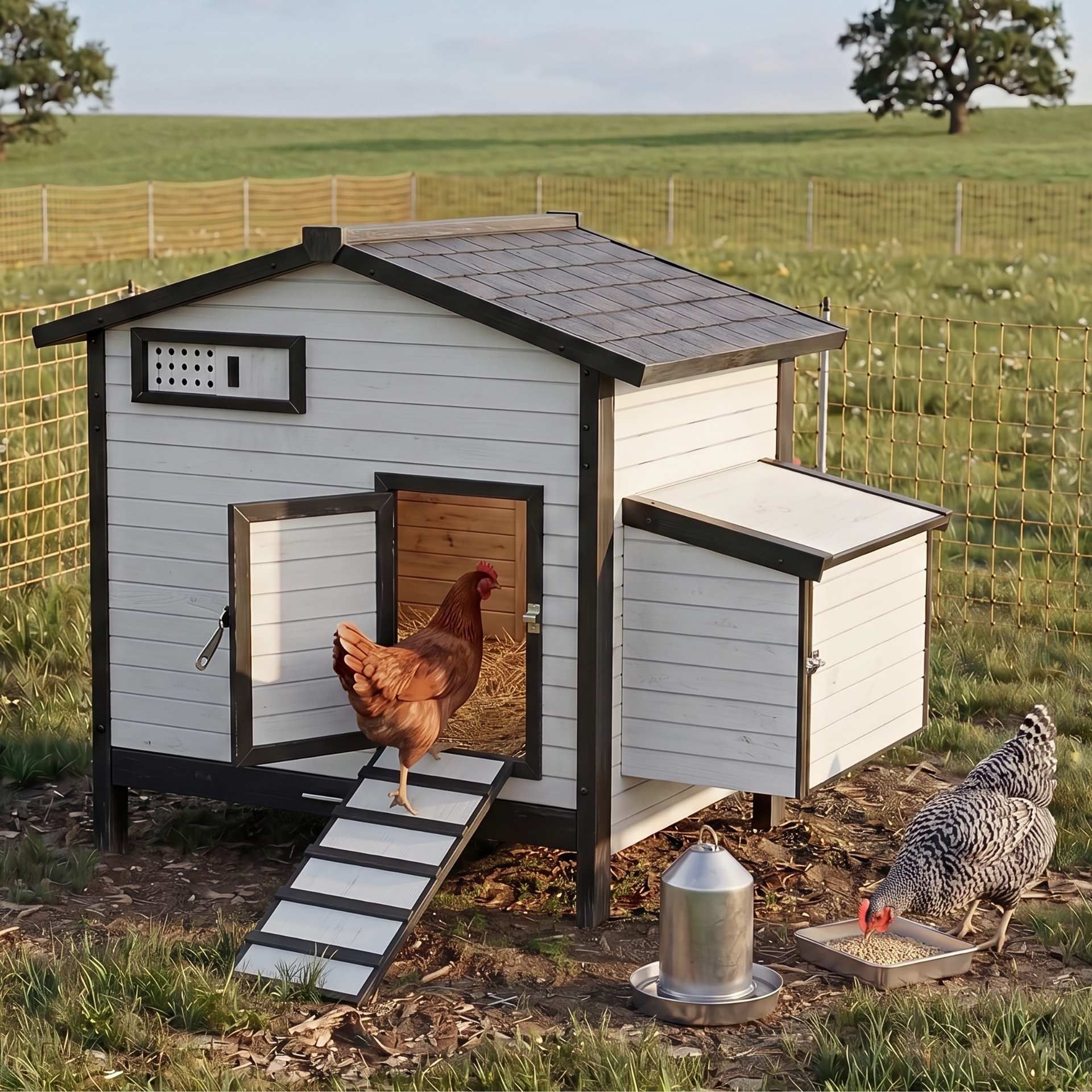 Agrarzone Coteț găini Ecoflex Hen Haus cu cuibar, rezistent la vreme