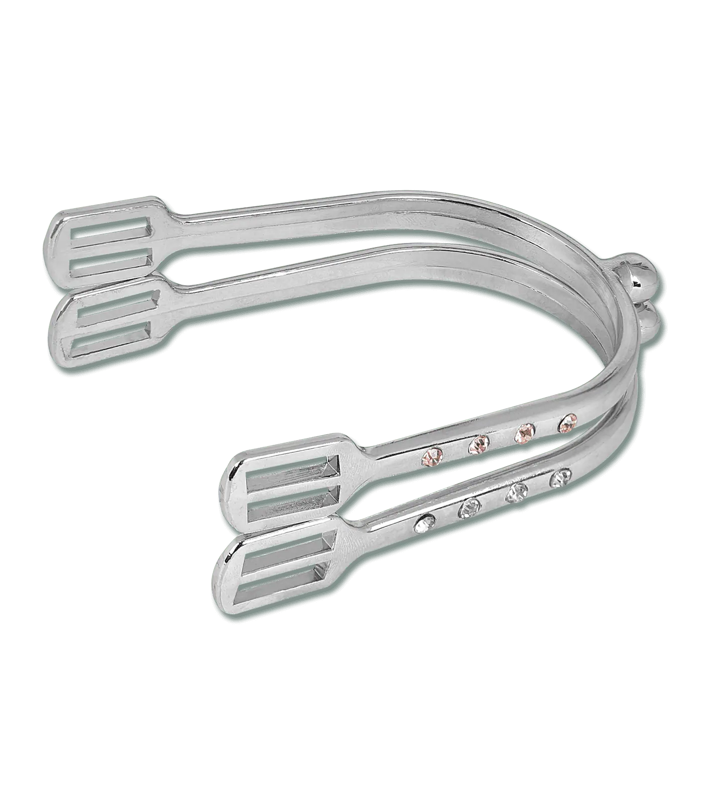 Waldhausen Sporen Crystal, weiß, mit Perlonriemen, Damen, 10 mm