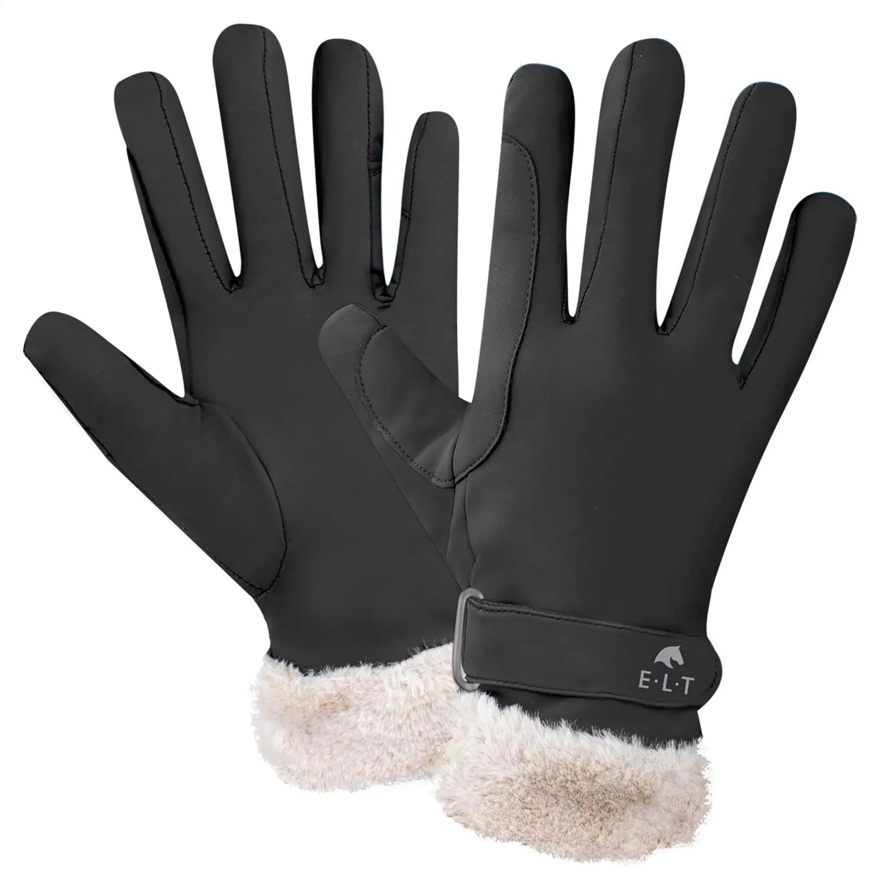Gant d'équitation hiver St. Moritz ELT avec fourrure, noir XS