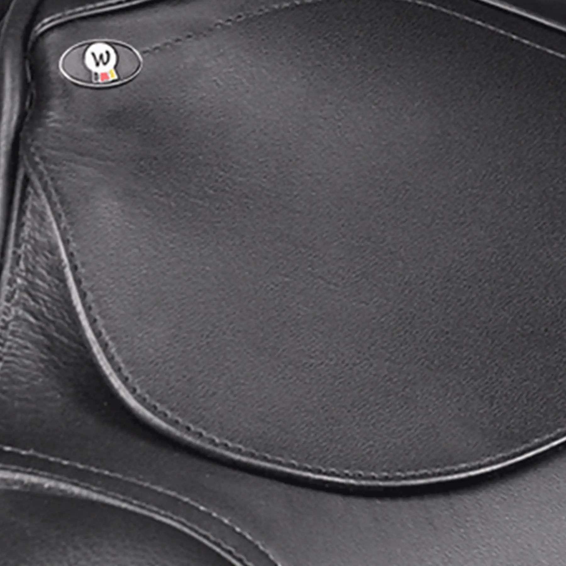 Waldhausen Șa Comfort Pony universală, piele integrală, arc interschimbabil, detaliu, logo